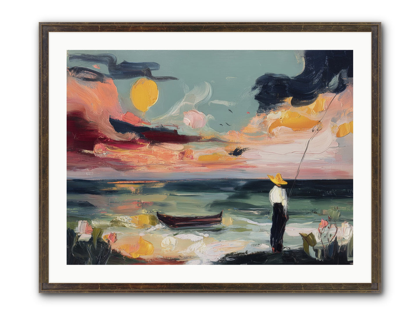 Uncharted Paradise Framed Print - Slimwoods Black/Gold 32x24