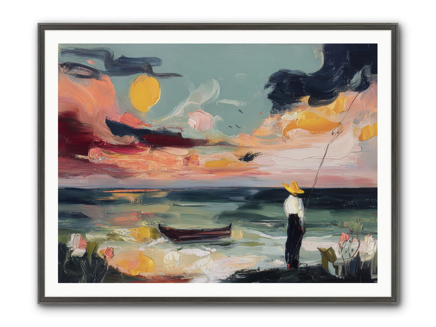 Uncharted Paradise Framed Print - Slimwoods Black/Silver 48x36