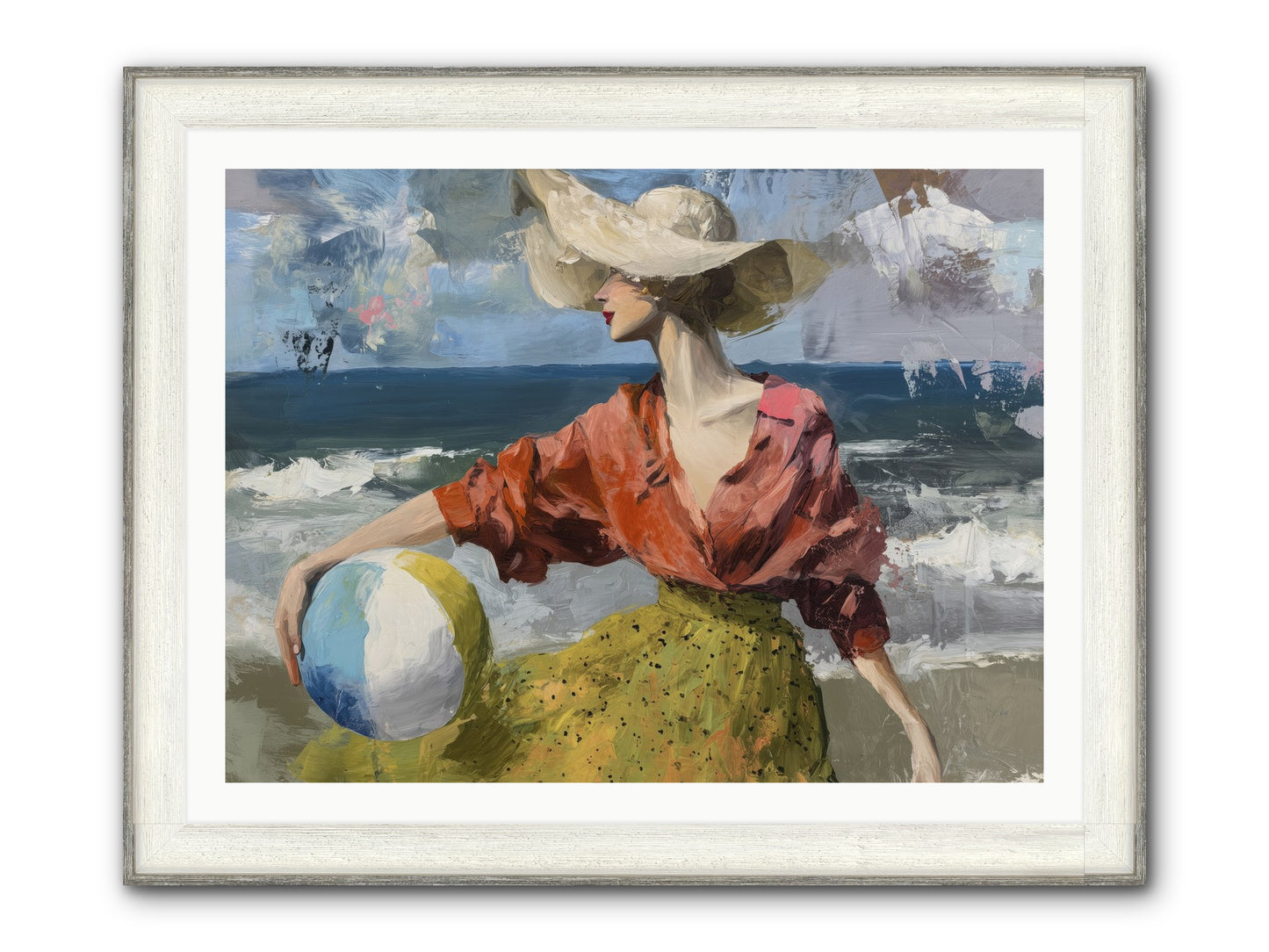 Under Gentle Wind Framed Print - Driftwood White 40x30