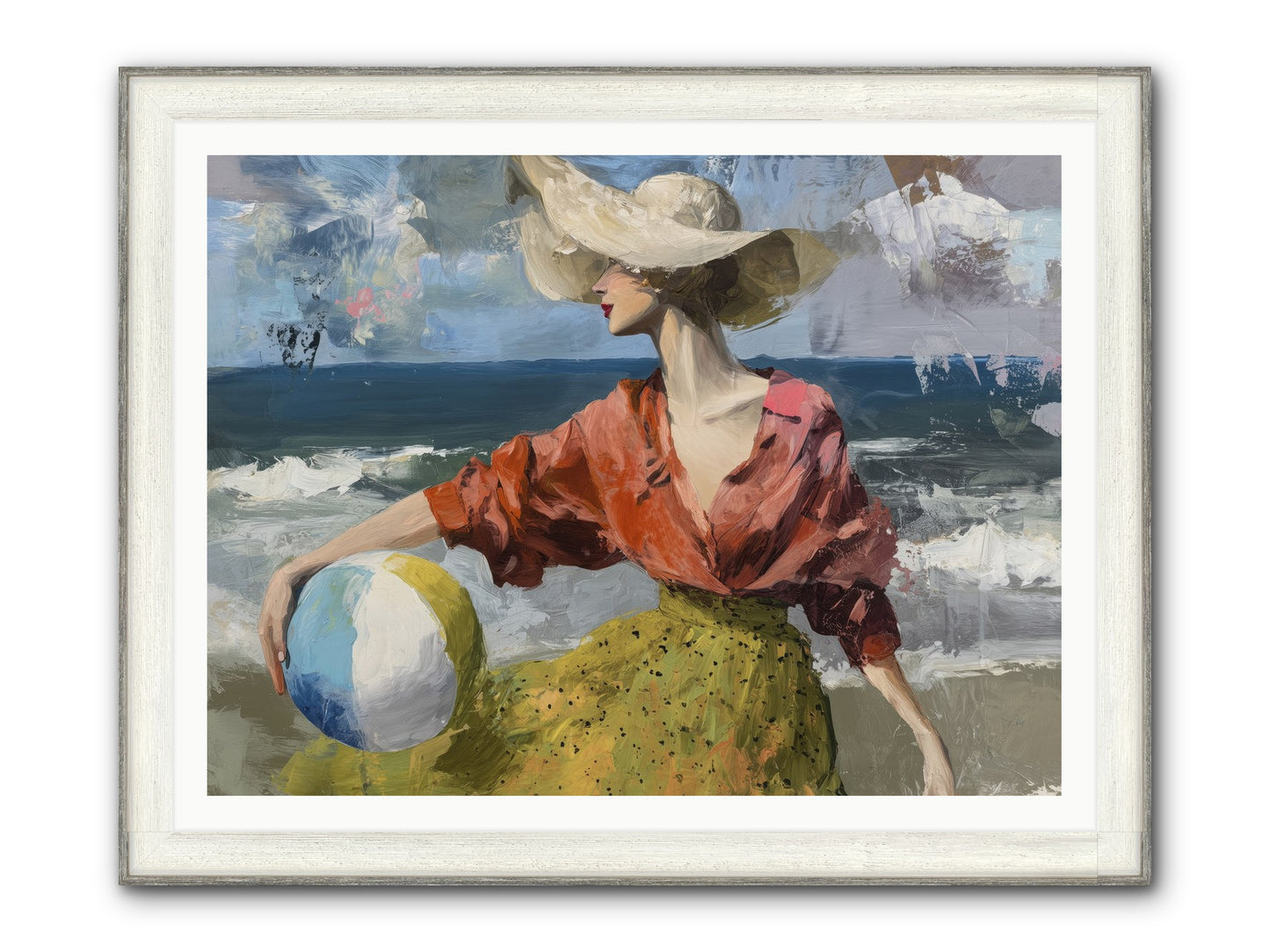 Under Gentle Wind Framed Print - Driftwood White 48x36