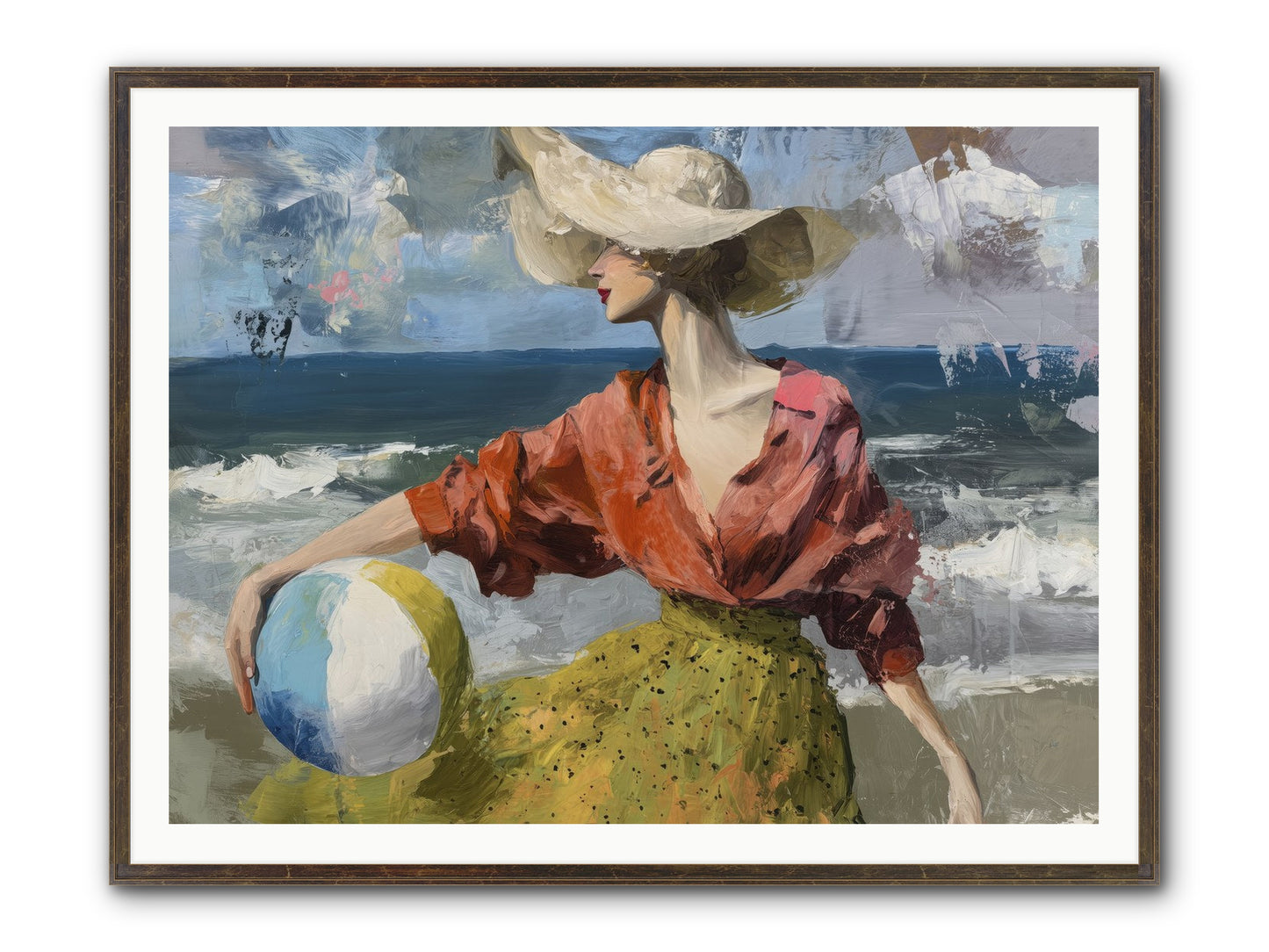 Under Gentle Wind Framed Print - Slimwoods Black/Gold 48x36
