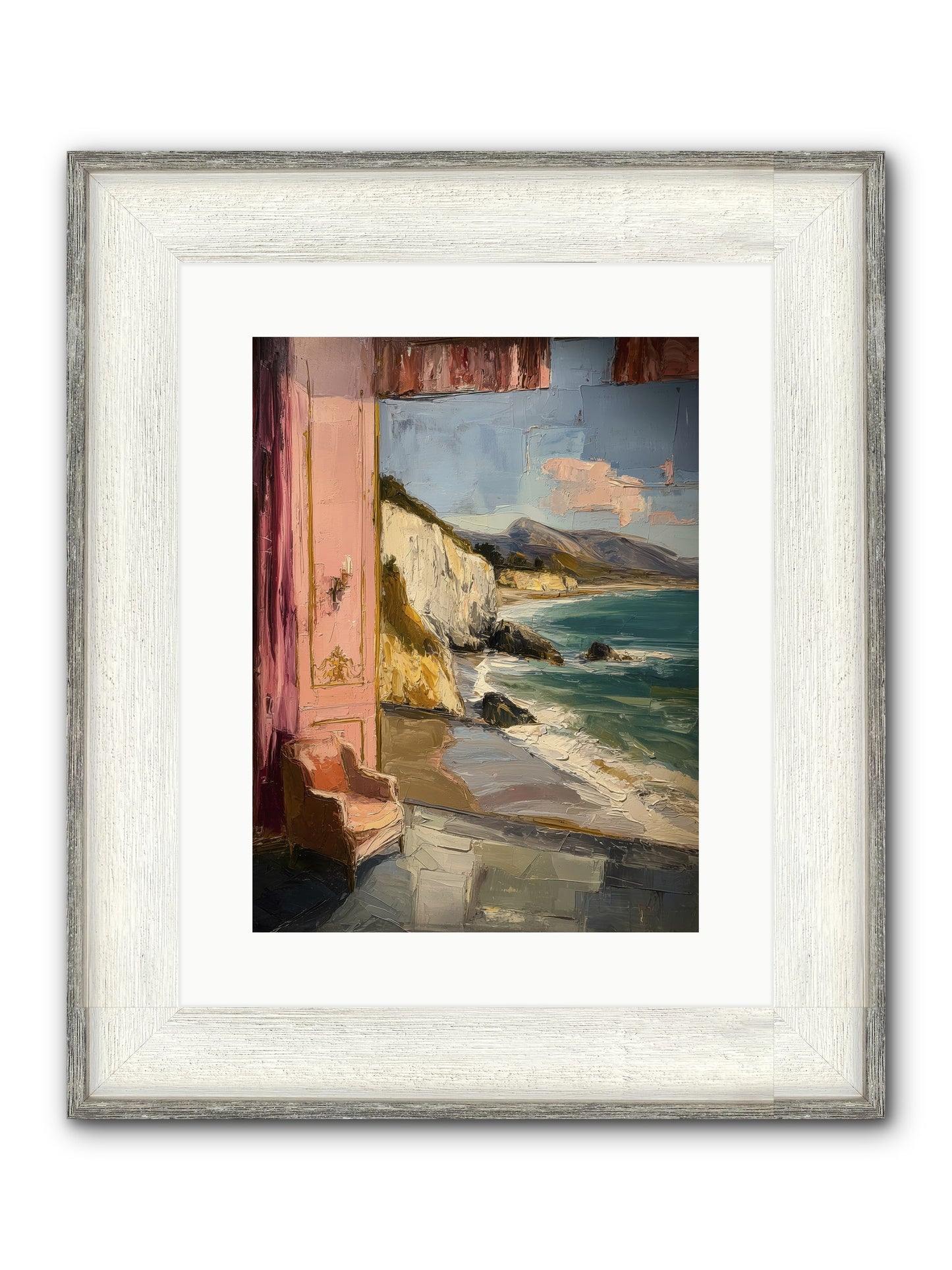 Under Jasmine Skies Framed Print - Driftwood White 12x16