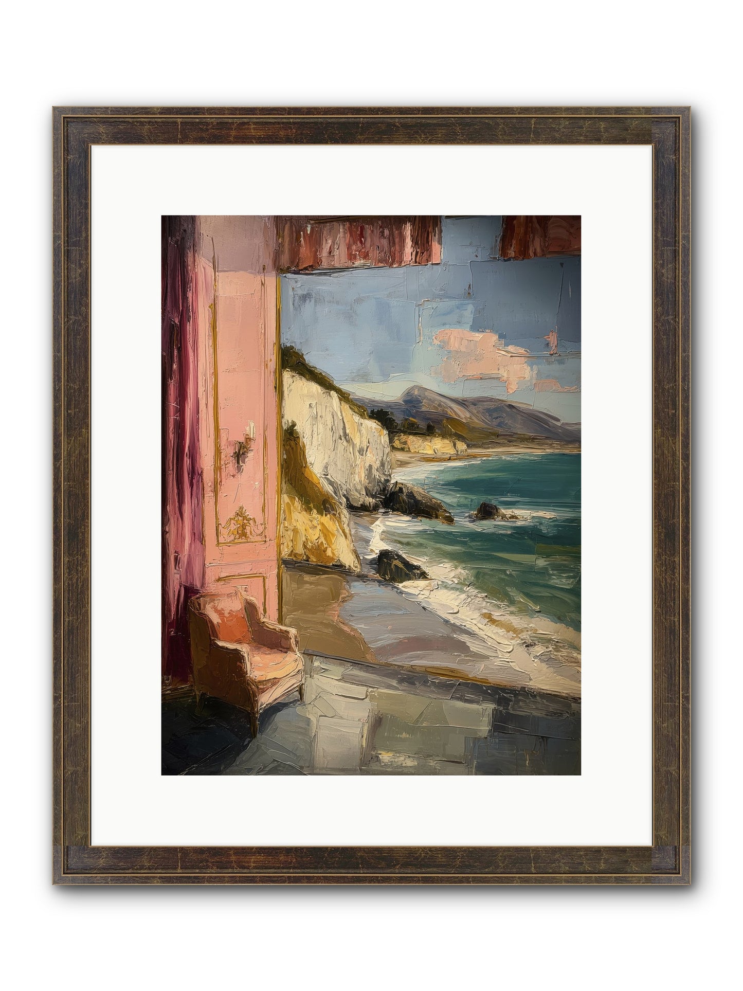 Under Jasmine Skies Framed Print - Slimwoods Black/Gold 12x16