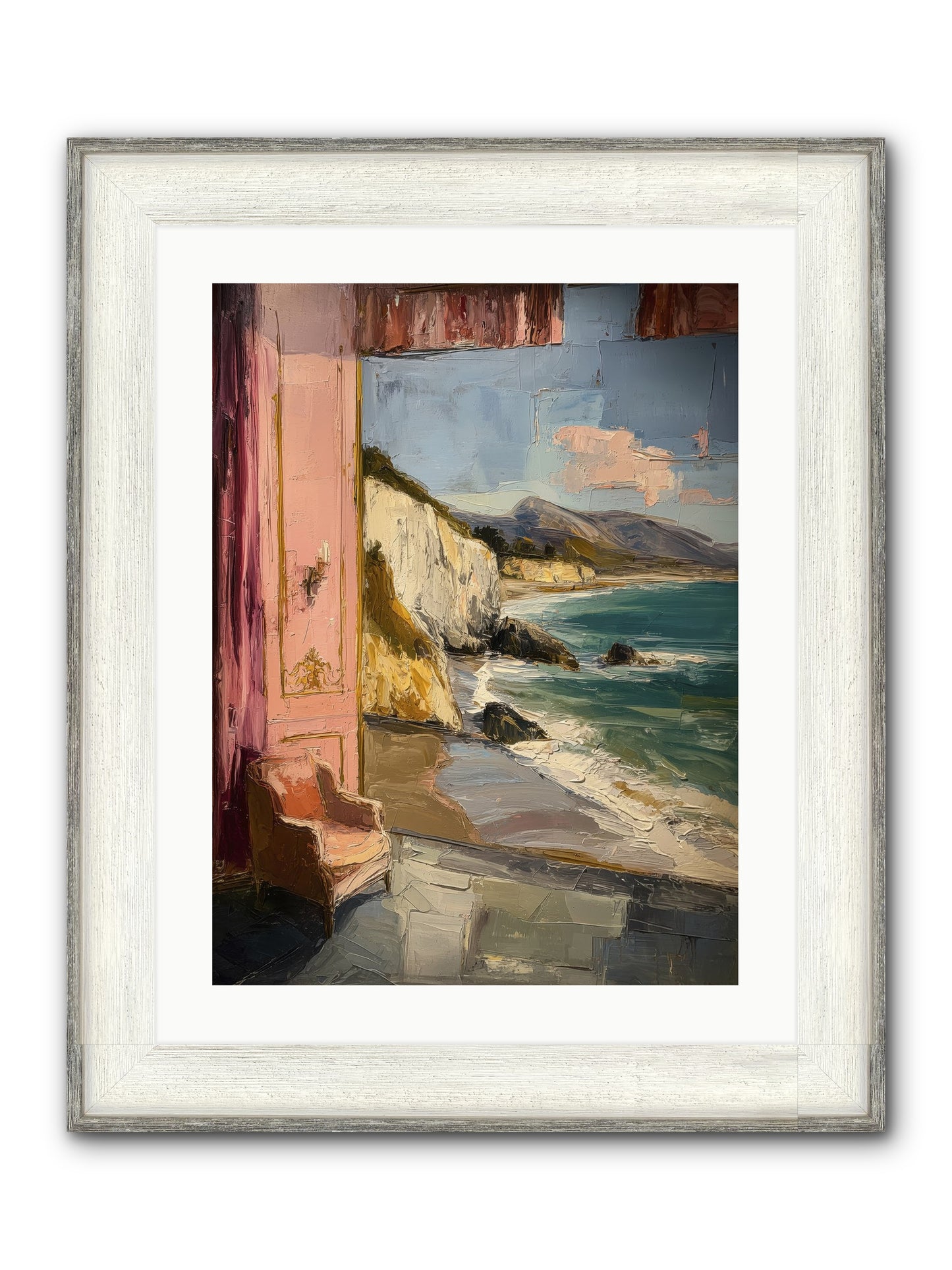 Under Jasmine Skies Framed Print - Driftwood White 18x24