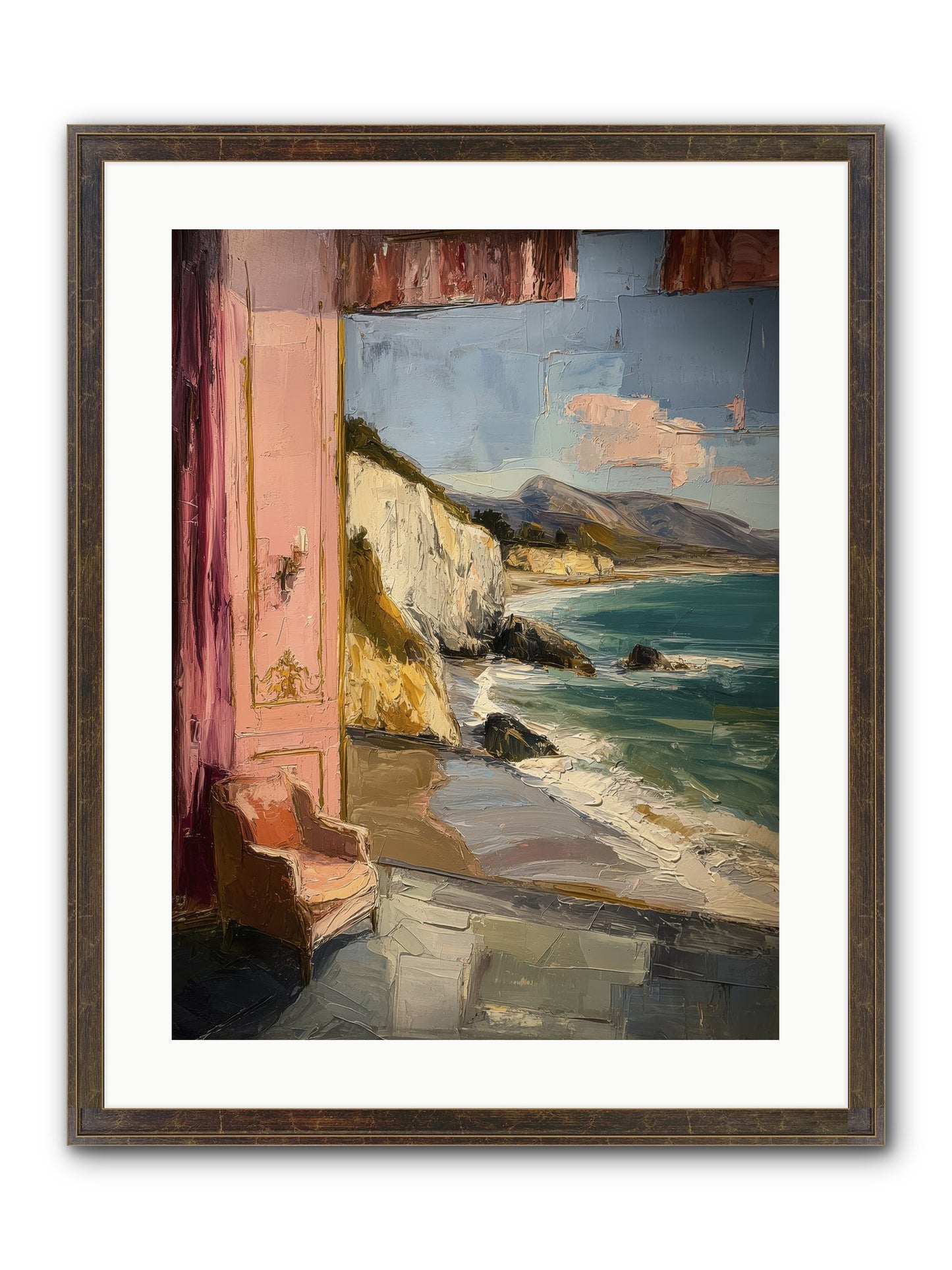 Under Jasmine Skies Framed Print - Slimwoods Black/Gold 18x24