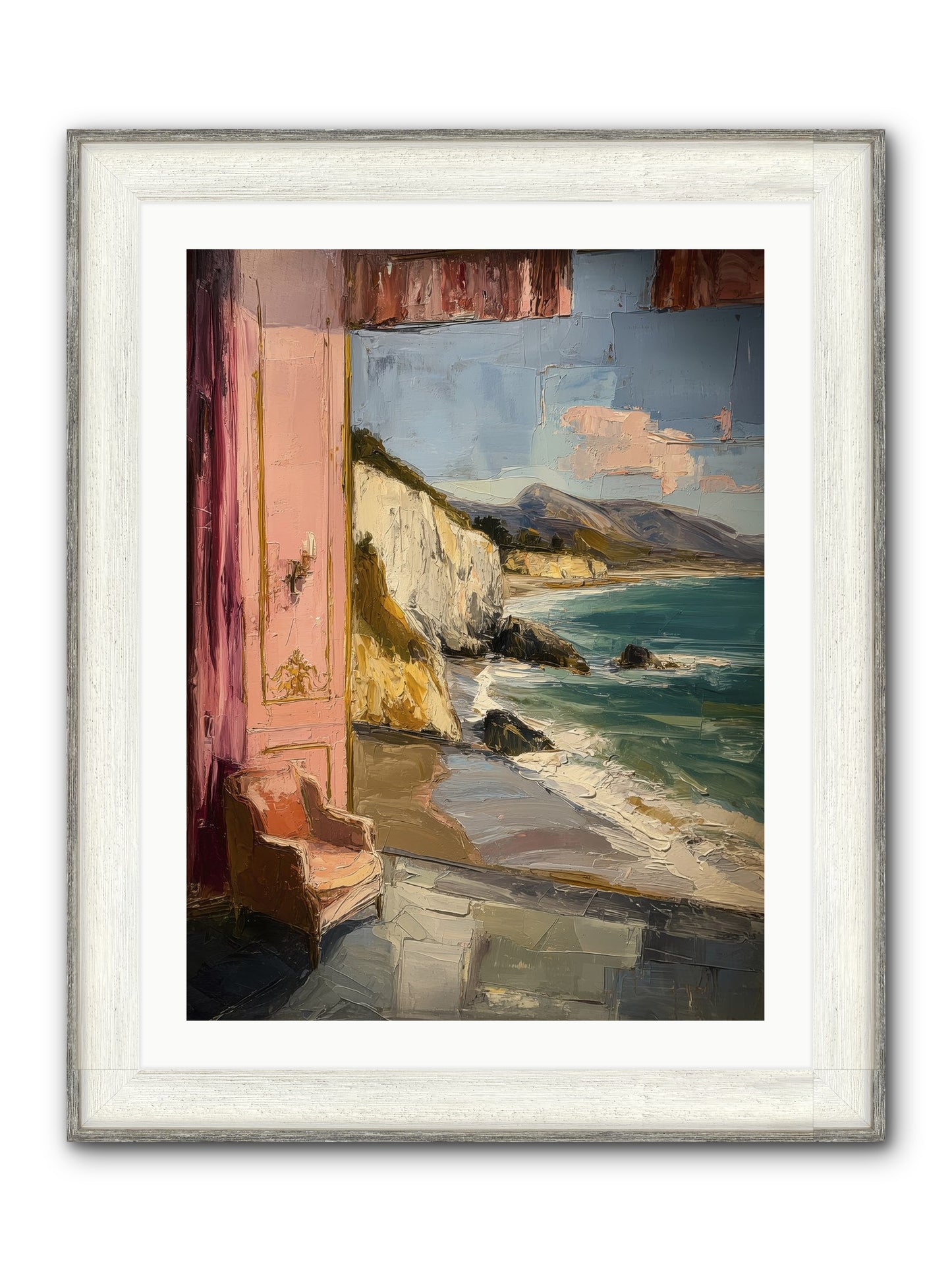 Under Jasmine Skies Framed Print - Driftwood White 24x32