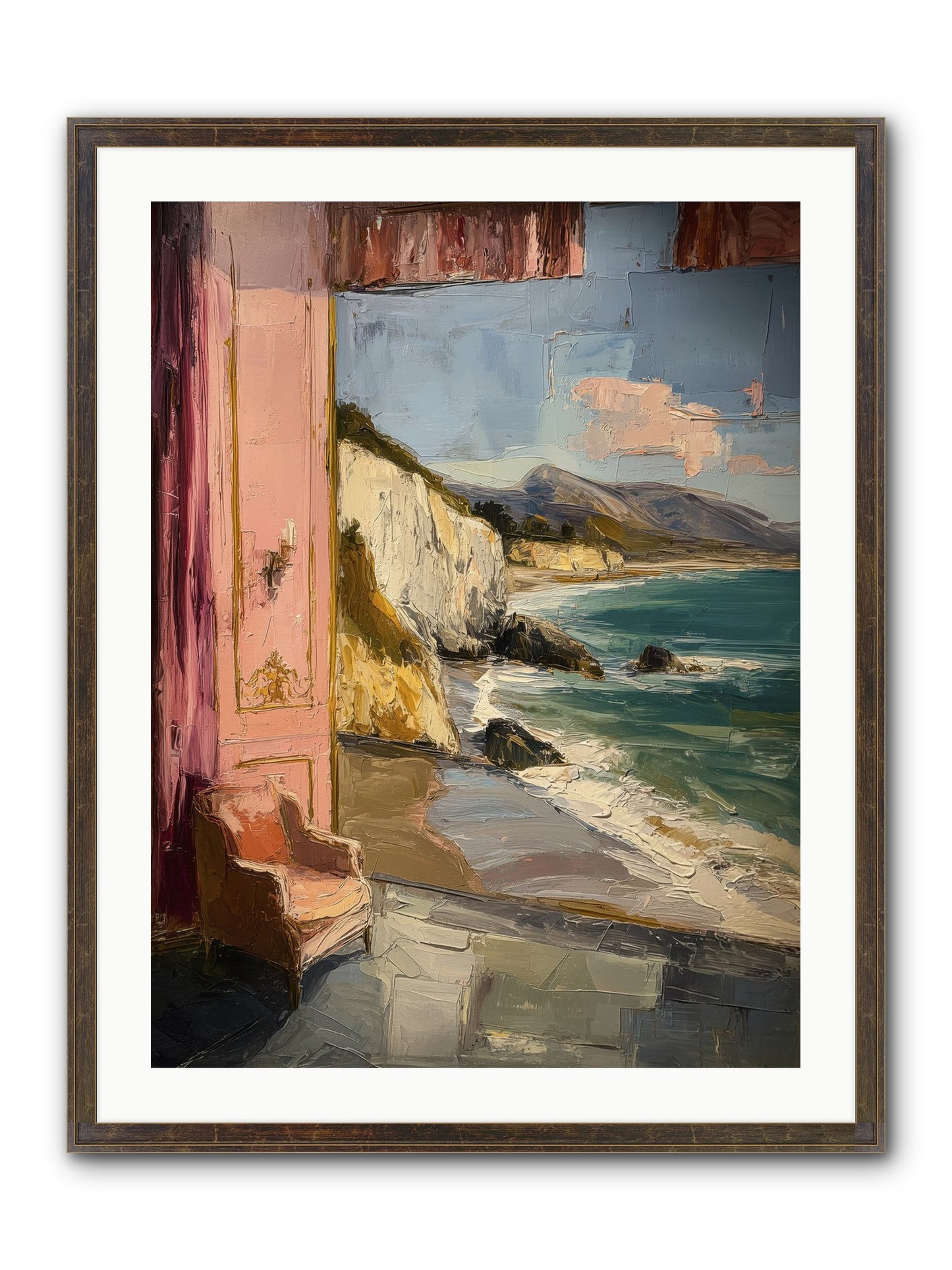 Under Jasmine Skies Framed Print - Slimwoods Black/Gold 24x32