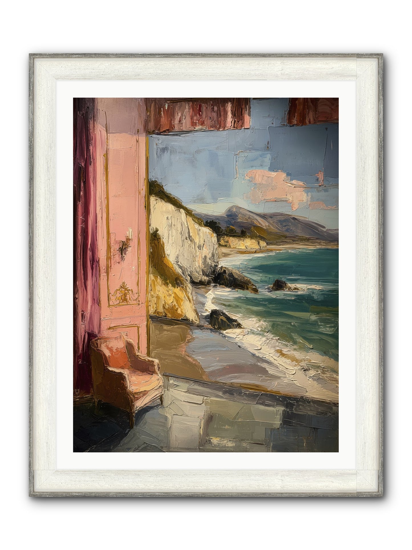 Under Jasmine Skies Framed Print - Driftwood White 30x40