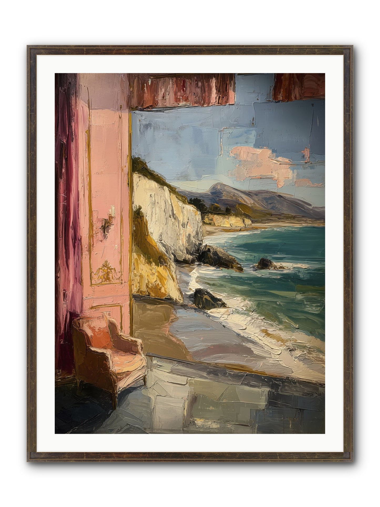 Under Jasmine Skies Framed Print - Slimwoods Black/Gold 30x40