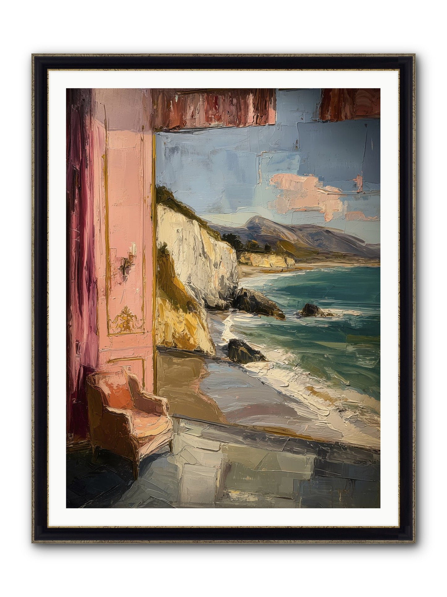 Under Jasmine Skies Framed Print - Black & Gold 36x48