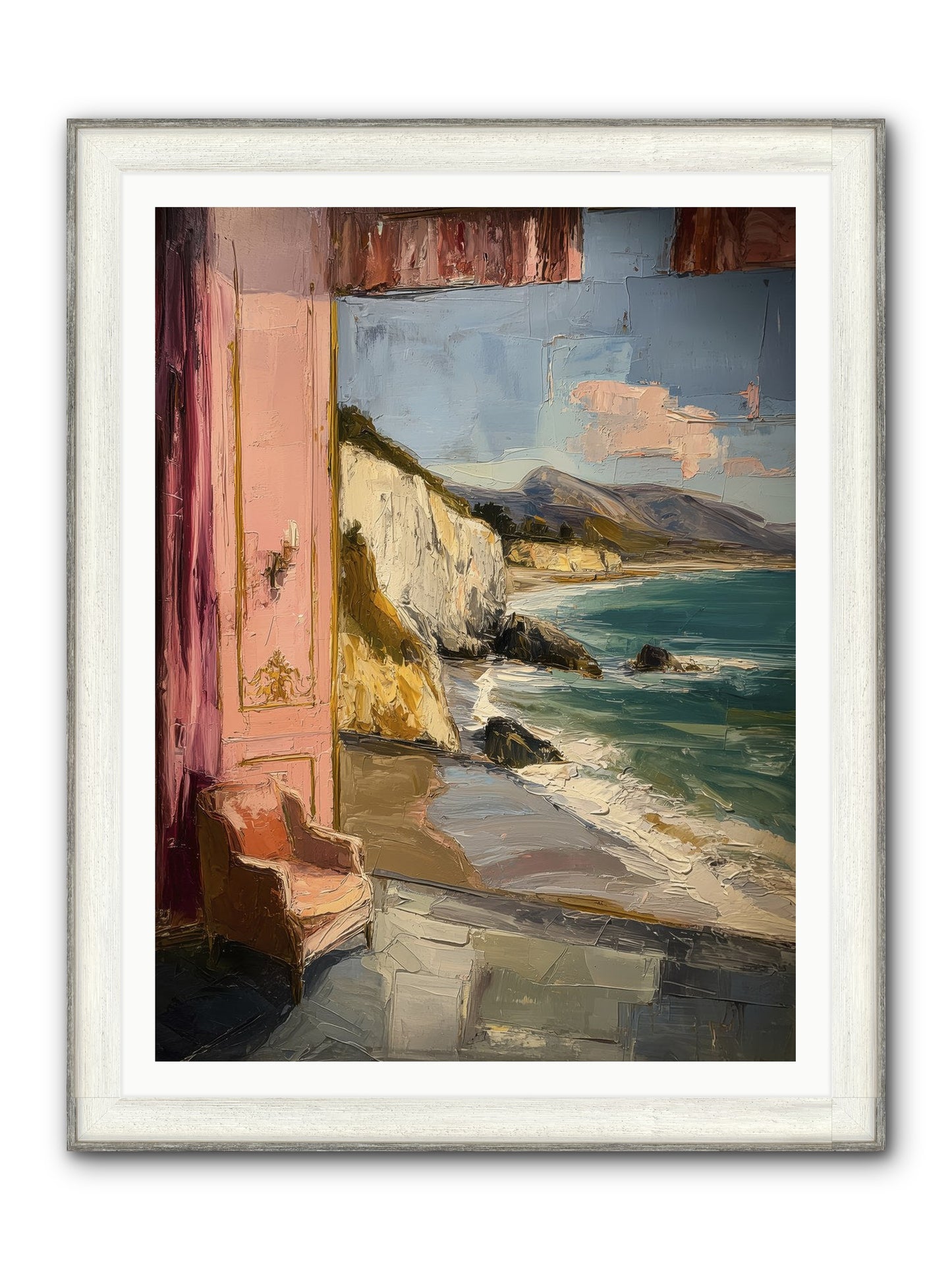 Under Jasmine Skies Framed Print - Driftwood White 36x48
