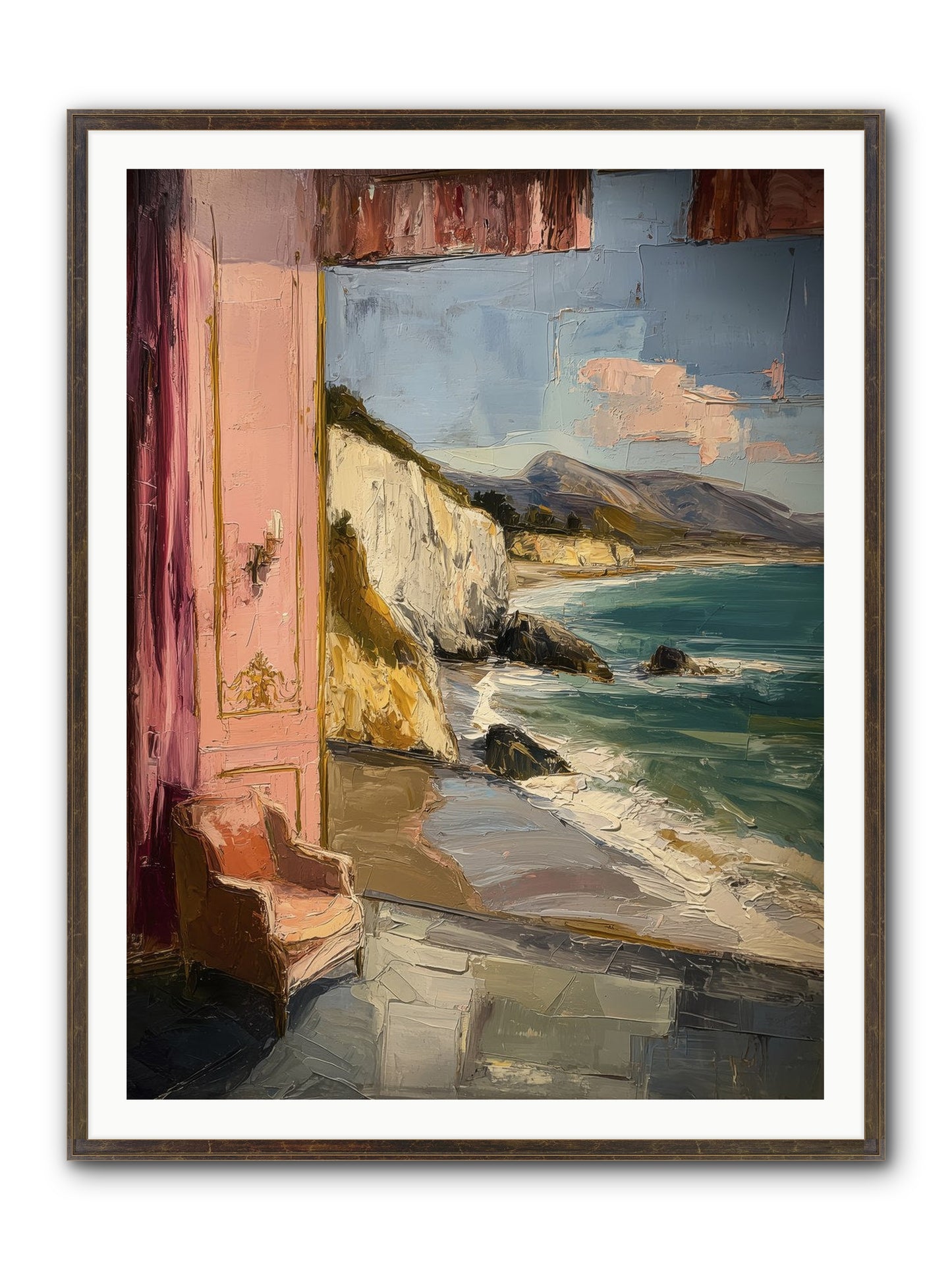 Under Jasmine Skies Framed Print - Slimwoods Black/Gold 36x48