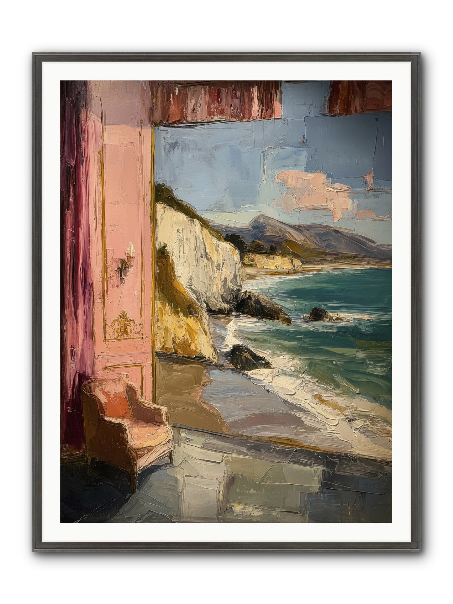 Under Jasmine Skies Framed Print - Slimwoods Black/Silver 36x48