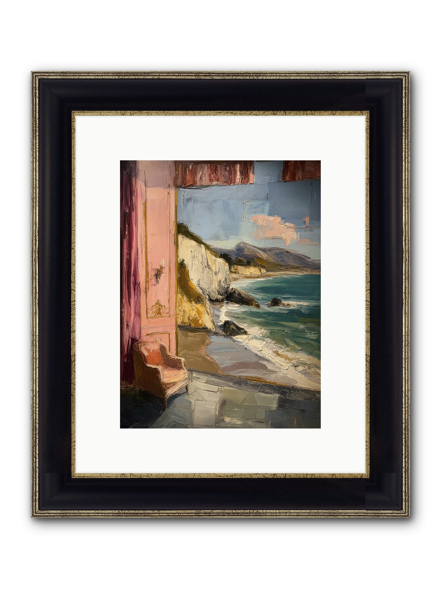 Under Jasmine Skies Framed Print - Black & Gold 9x12
