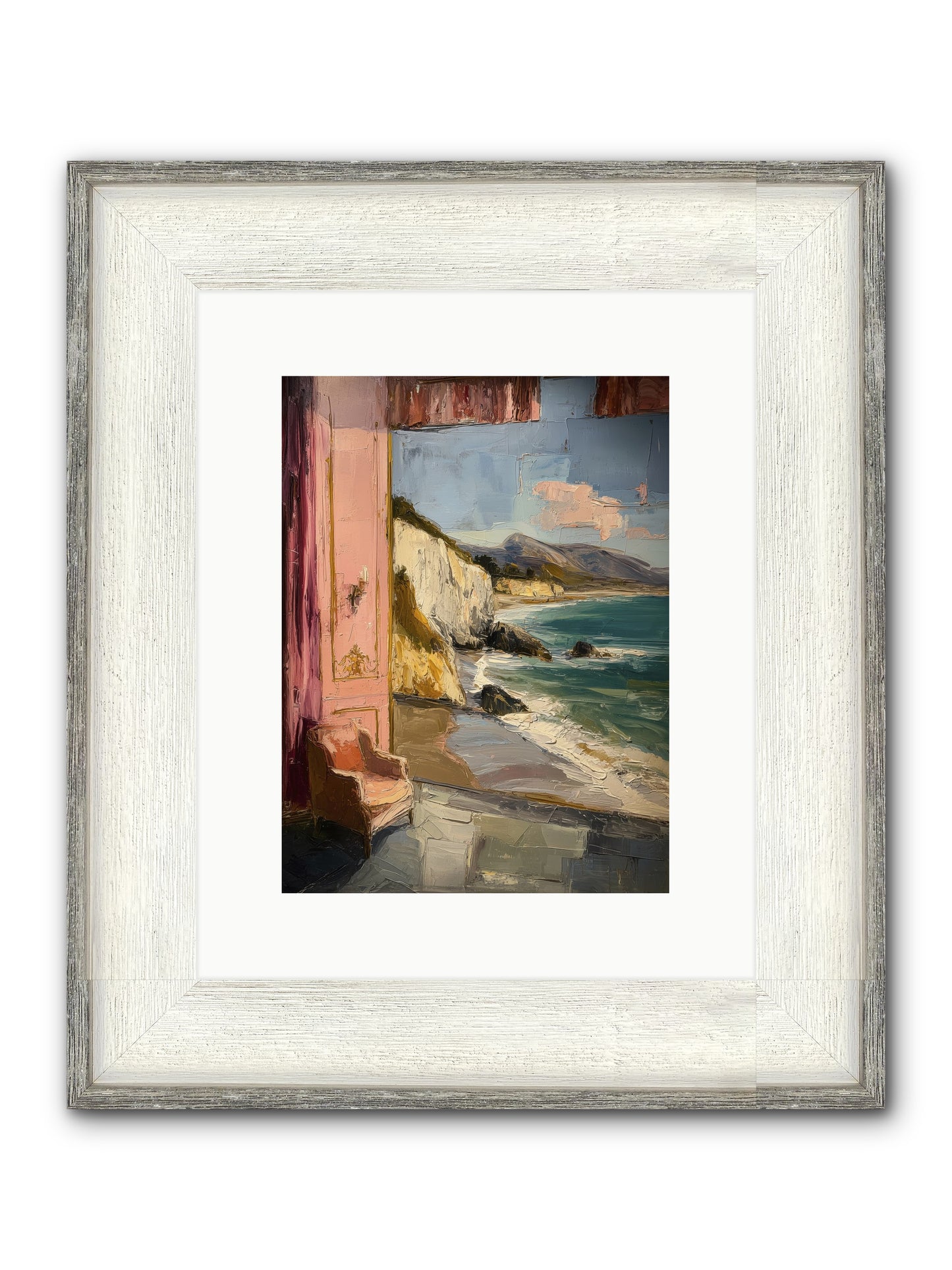 Under Jasmine Skies Framed Print - Driftwood White 9x12