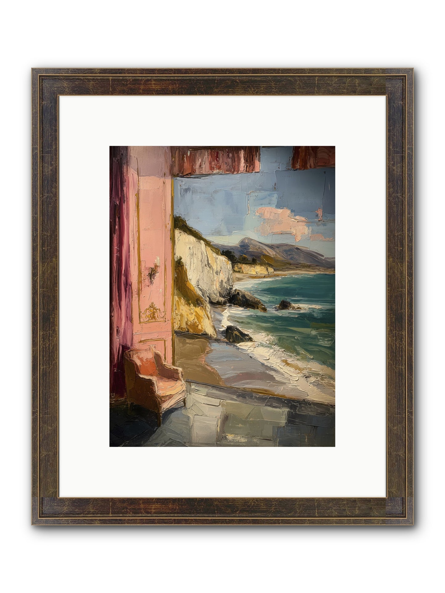 Under Jasmine Skies Framed Print - Slimwoods Black/Gold 9x12