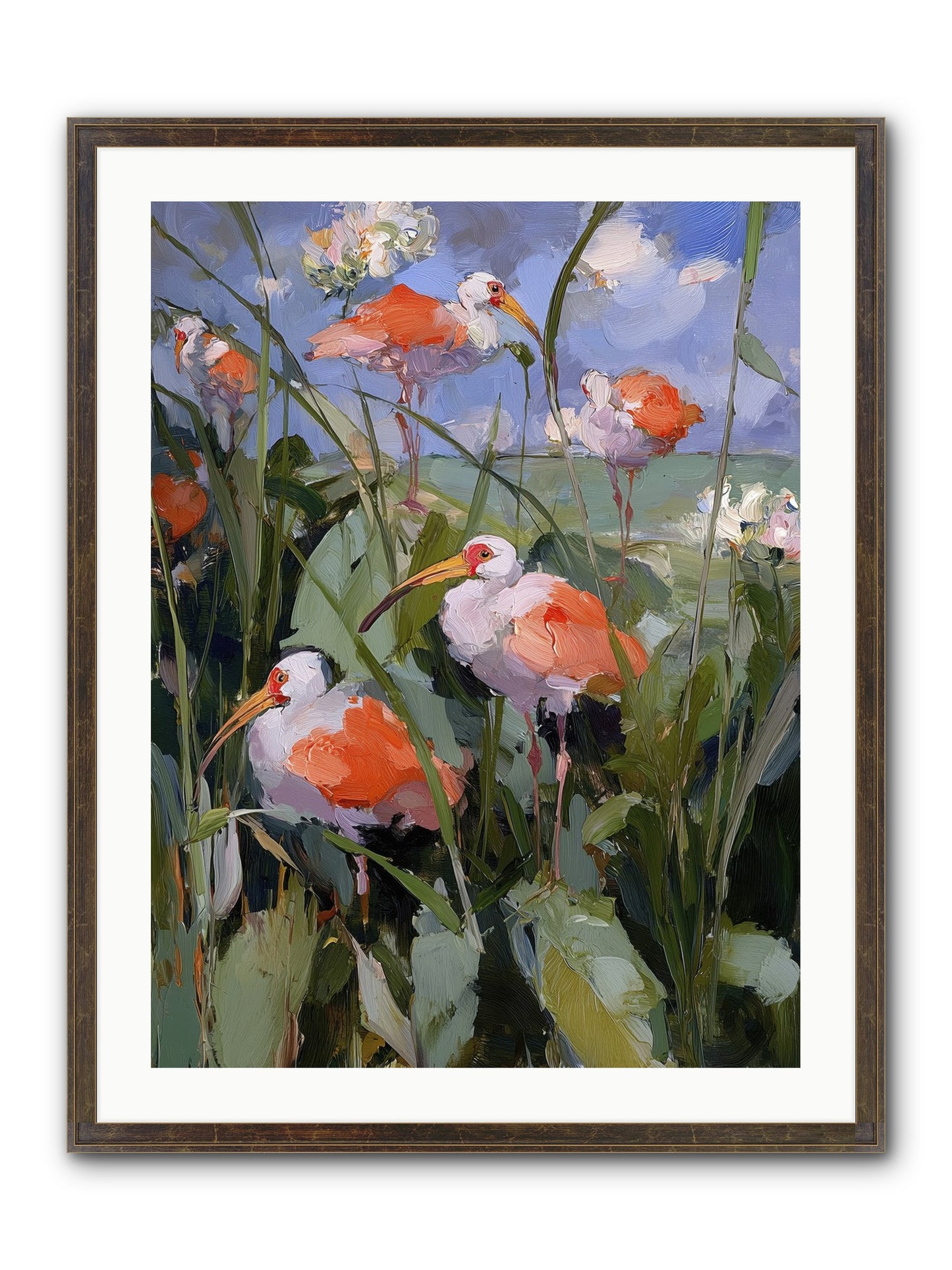 Upon Open Skies Framed Print - Slimwoods Black/Gold 24x32