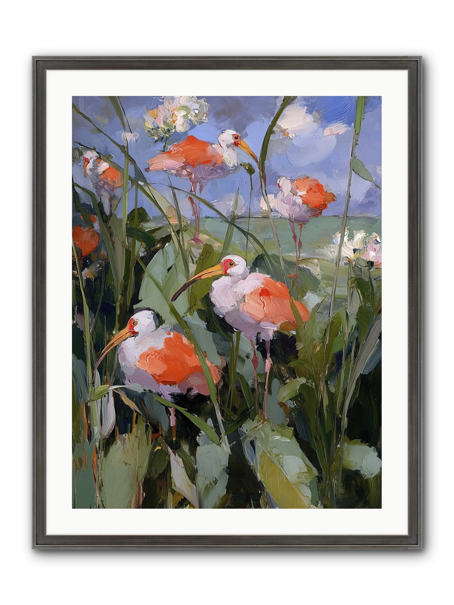 Upon Open Skies Framed Print - Slimwoods Black/Silver 24x32
