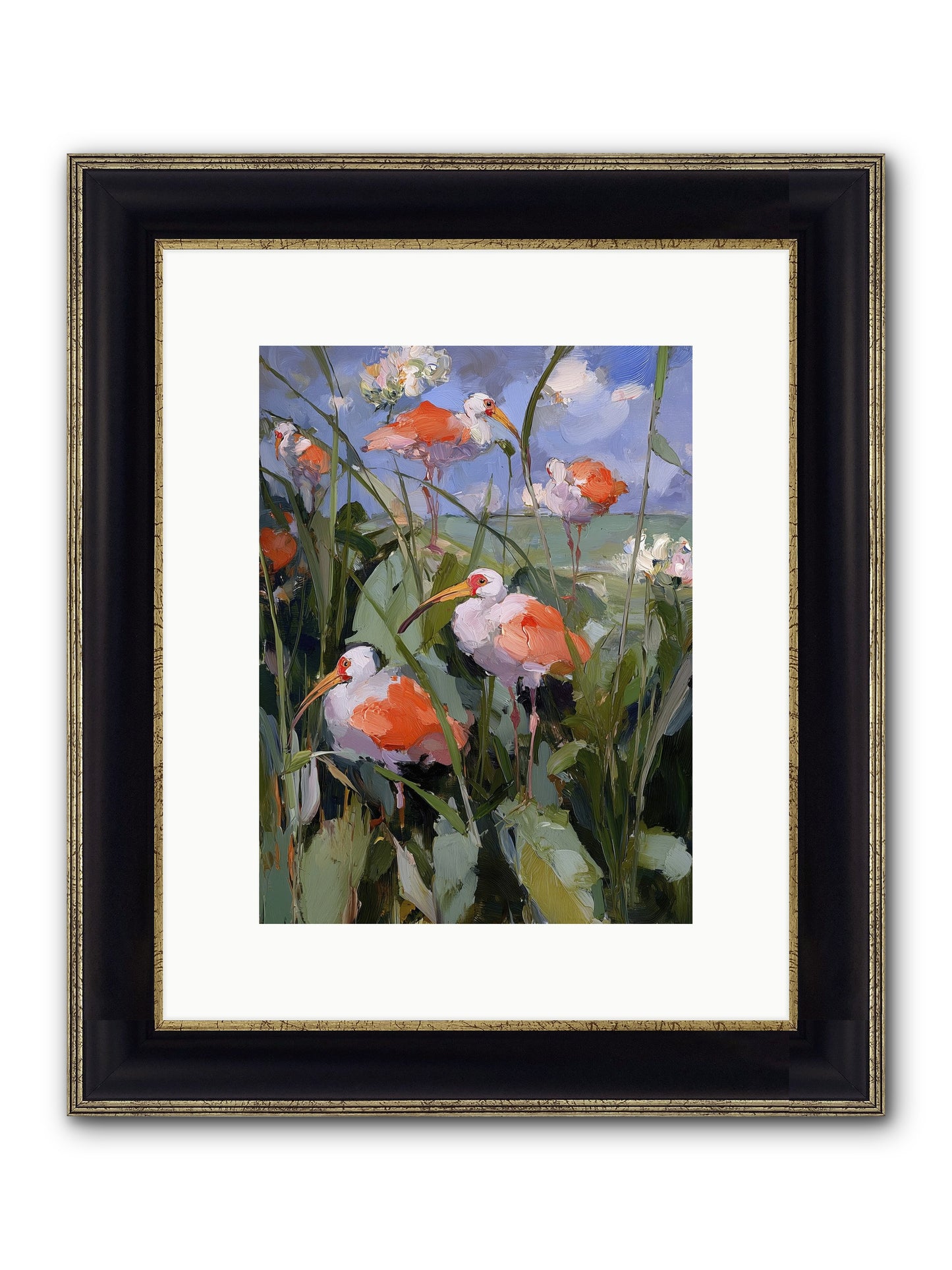 Upon Open Skies Framed Print - Black & Gold 9x12