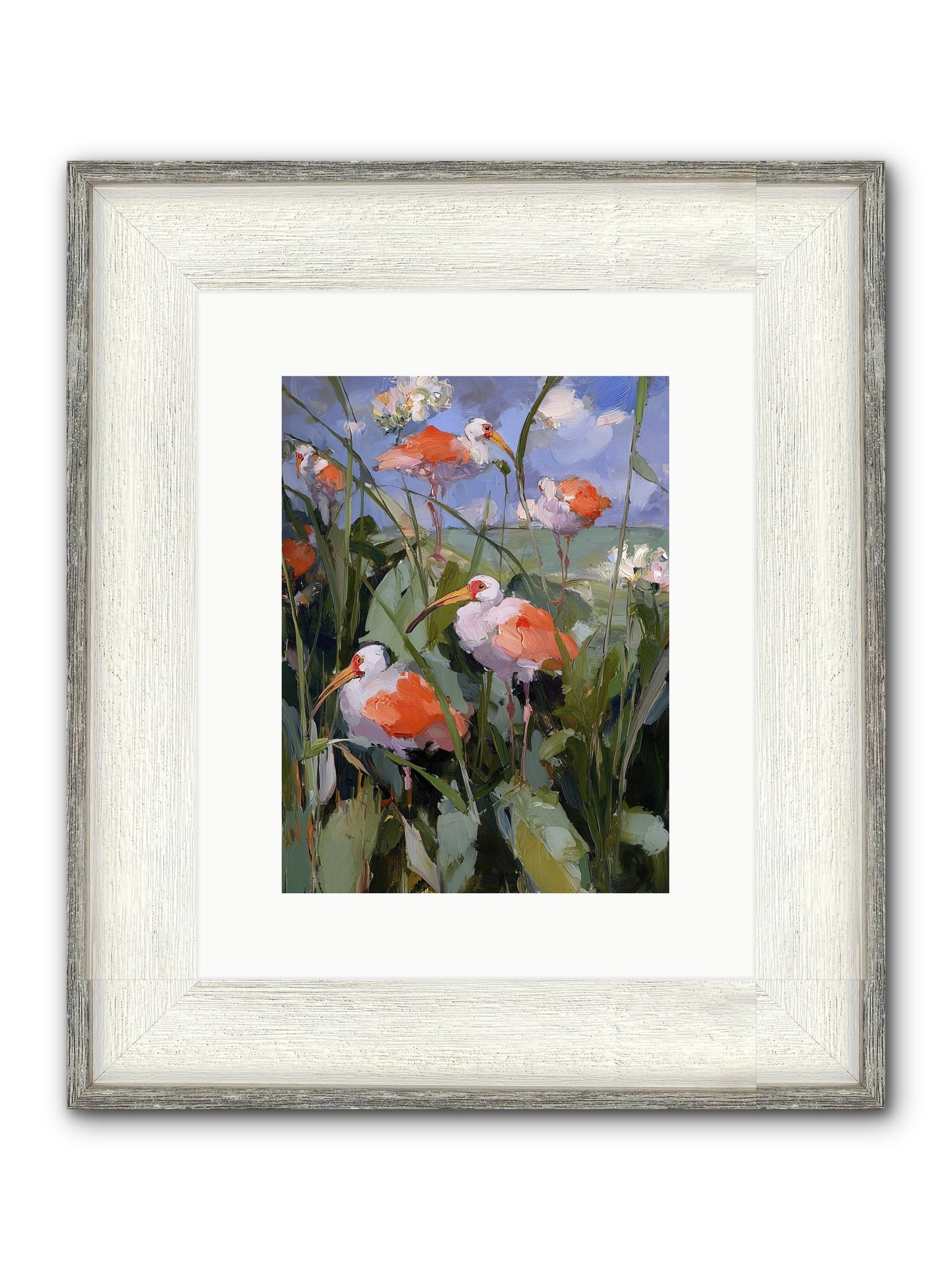 Upon Open Skies Framed Print - Driftwood White 9x12