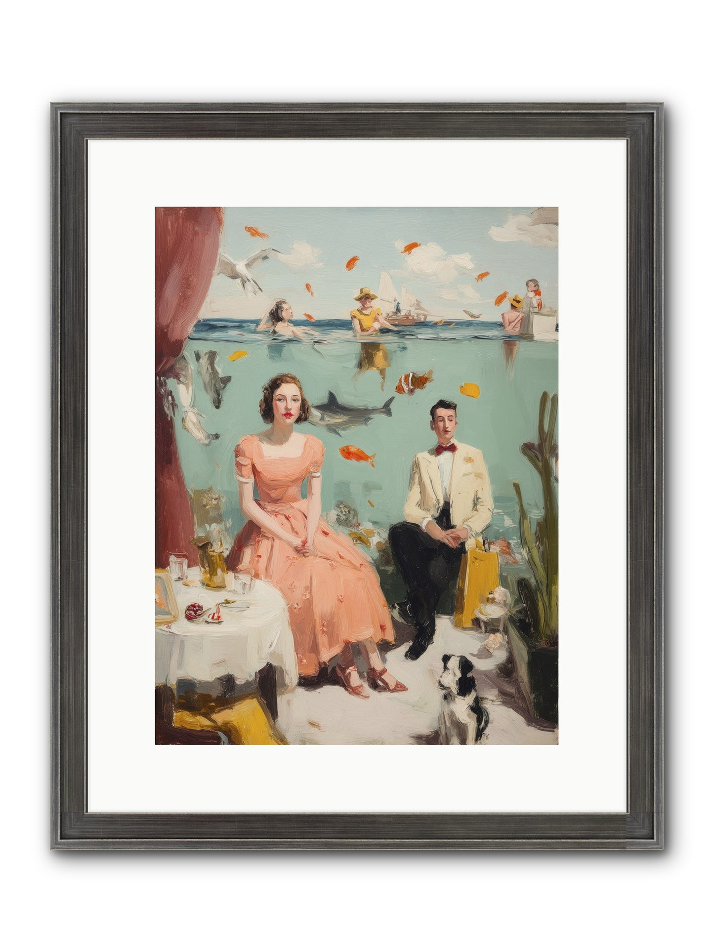 Underwater Revolution Framed Print - Slimwoods Black/Silver 12x16