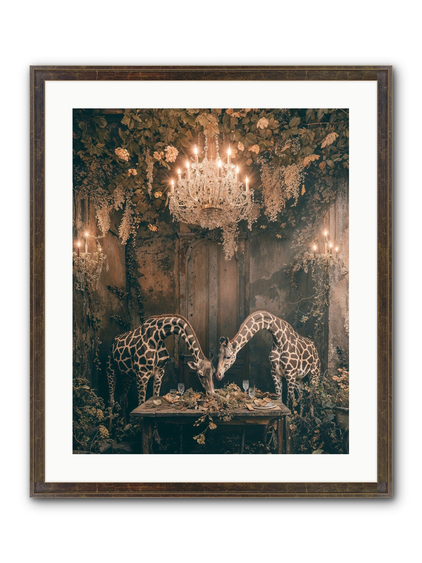 Une Soiree Framed Print - Slimwoods Black/Gold 20x25
