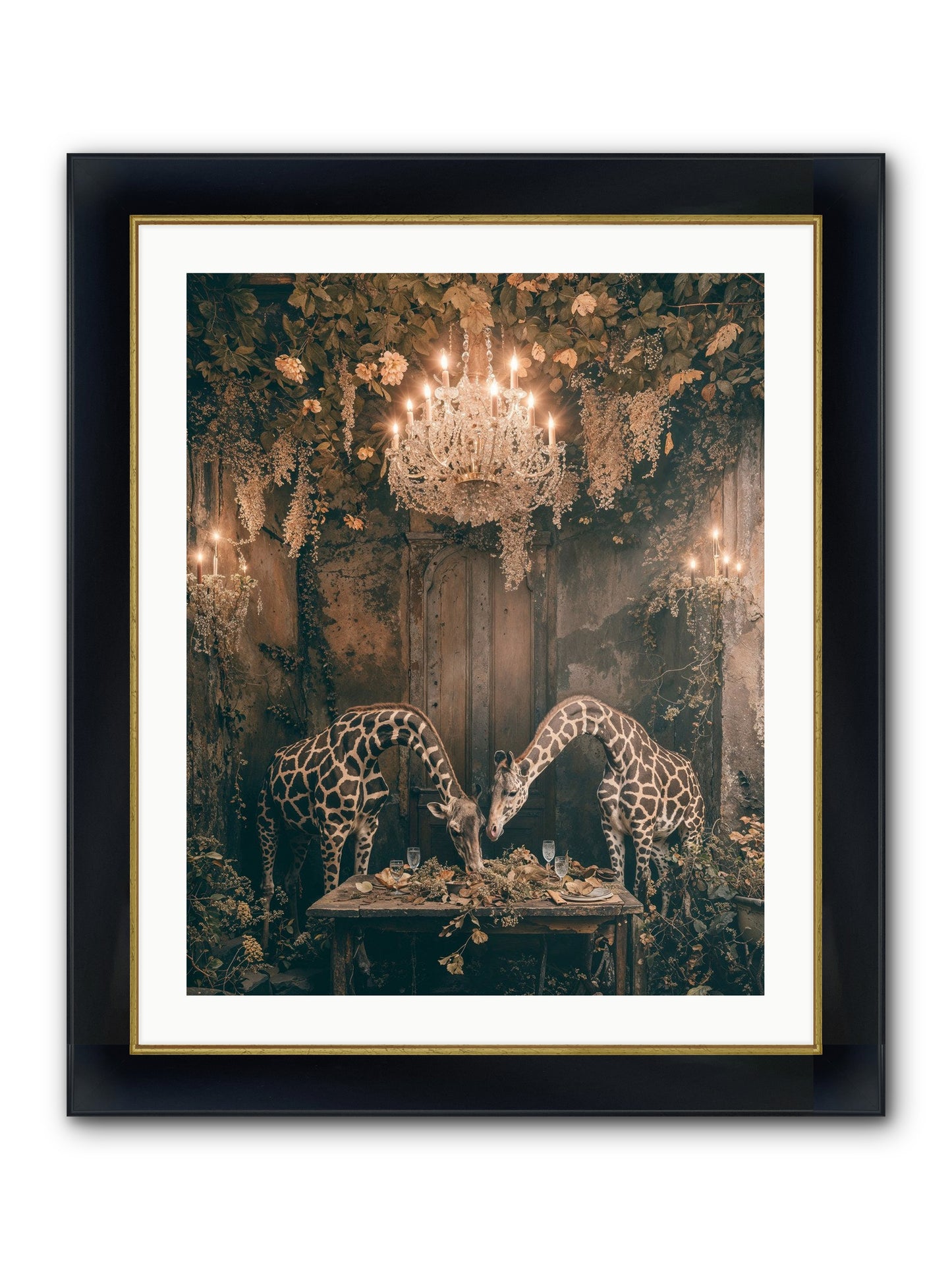 Une Soiree Framed Print - Wide Black w/Gold 24x30