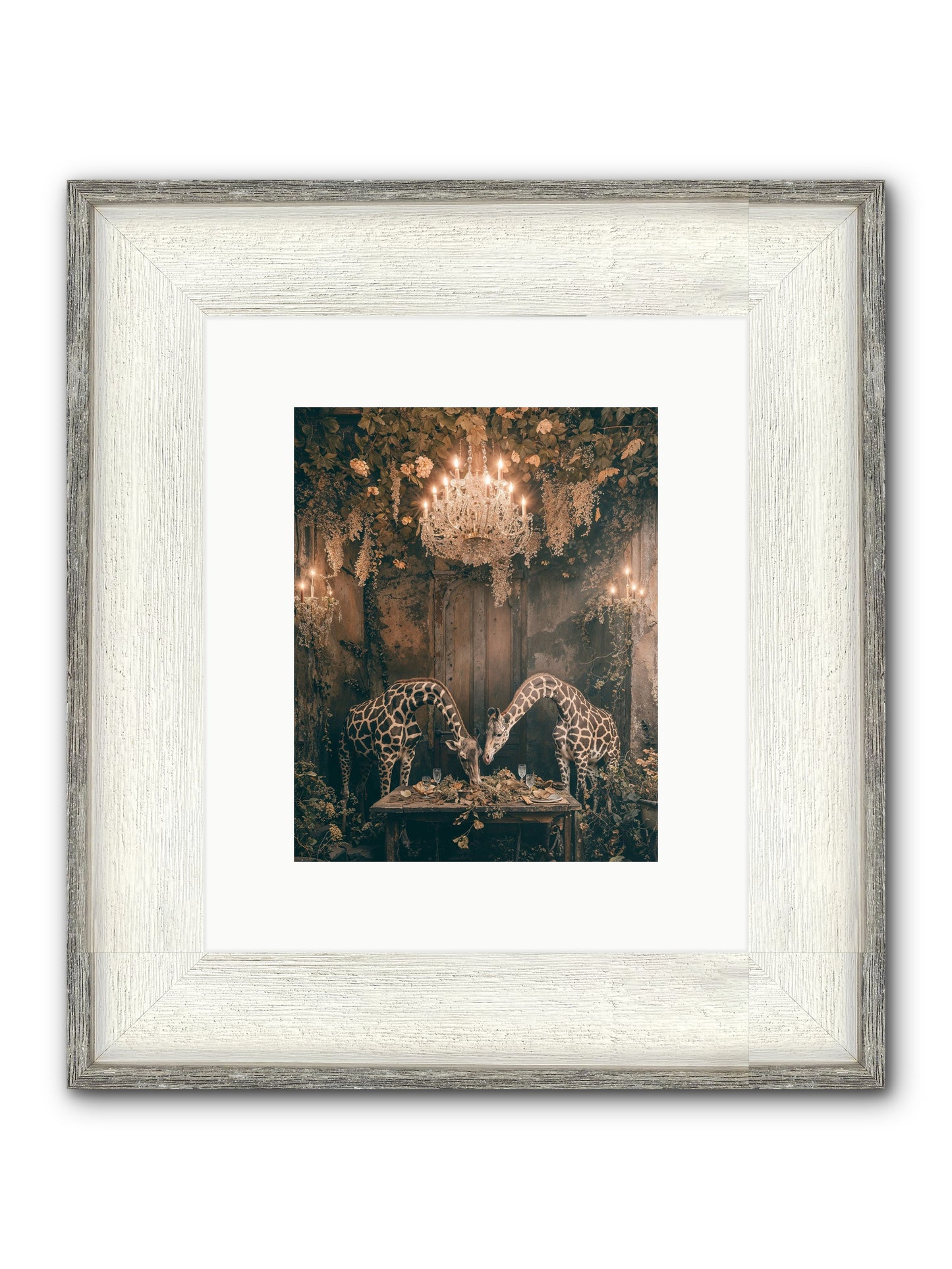 Une Soiree Framed Print - Driftwood White 8x10