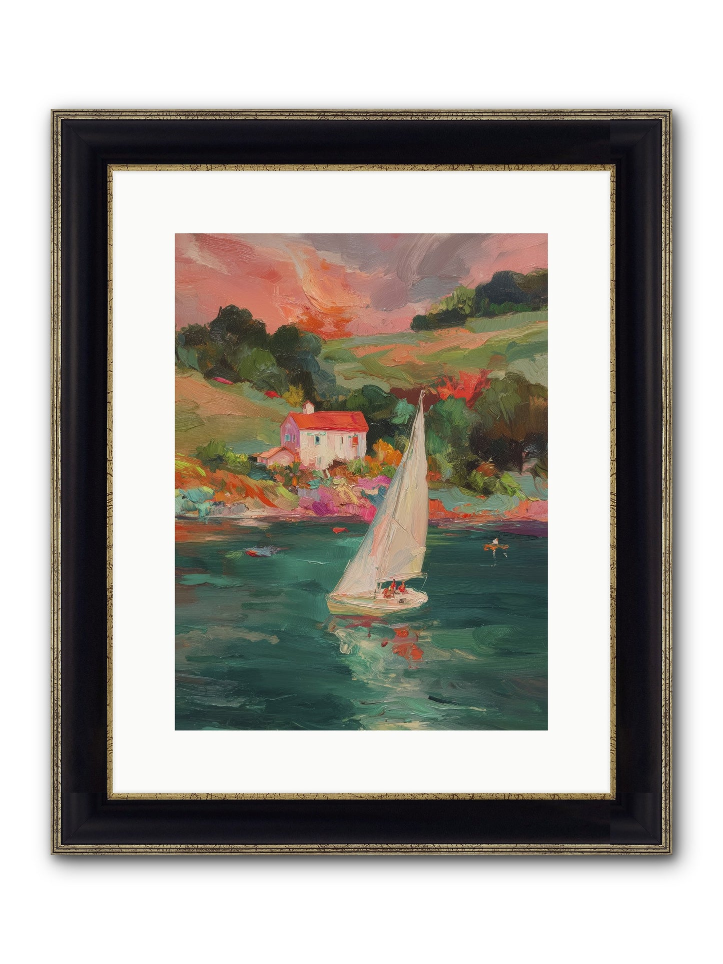 Unhurried Journeys Framed Print - Black & Gold 12x16