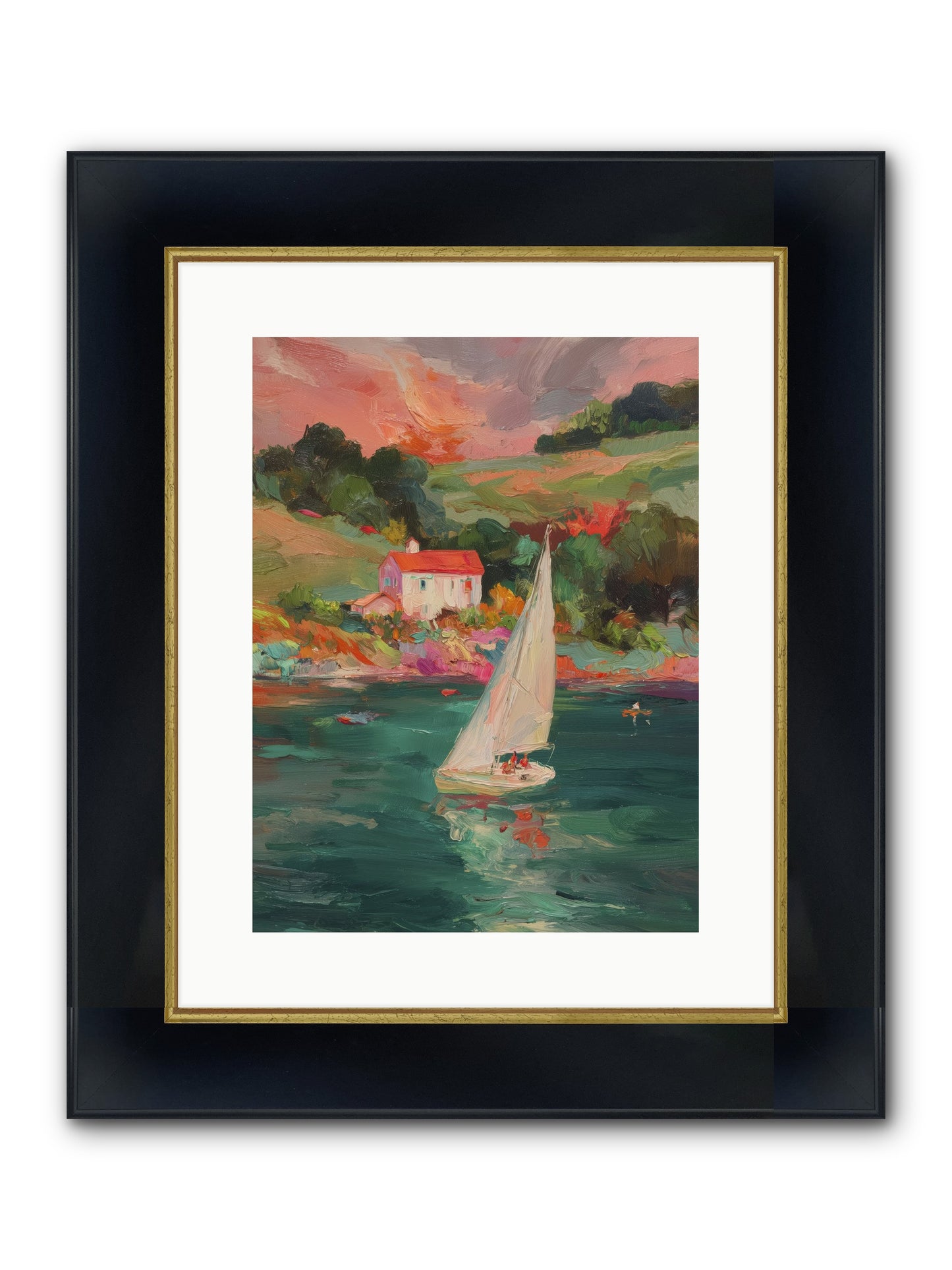 Unhurried Journeys Framed Print - Wide Black w/Gold 12x16
