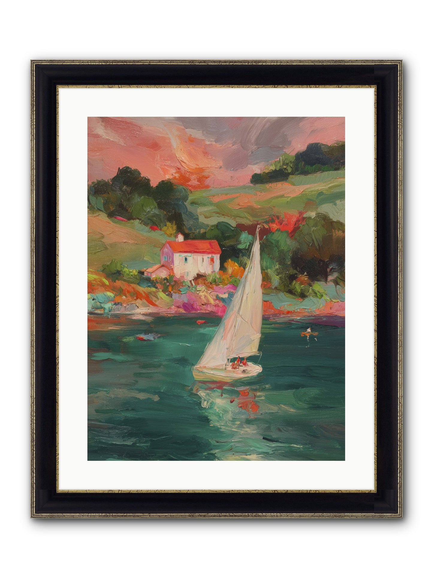 Unhurried Journeys Framed Print - Black & Gold 18x24