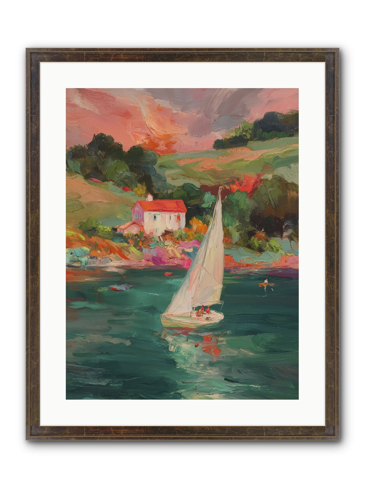 Unhurried Journeys Framed Print - Slimwoods Black/Gold 18x24