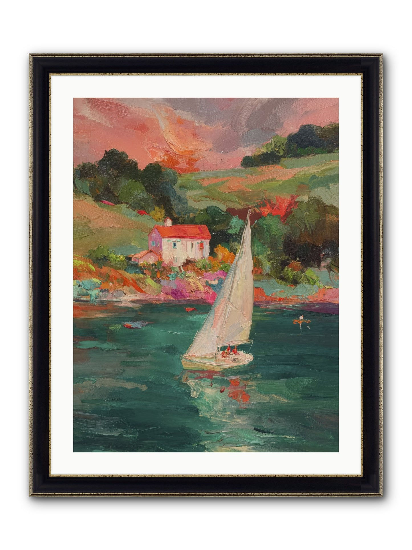 Unhurried Journeys Framed Print - Black & Gold 24x32