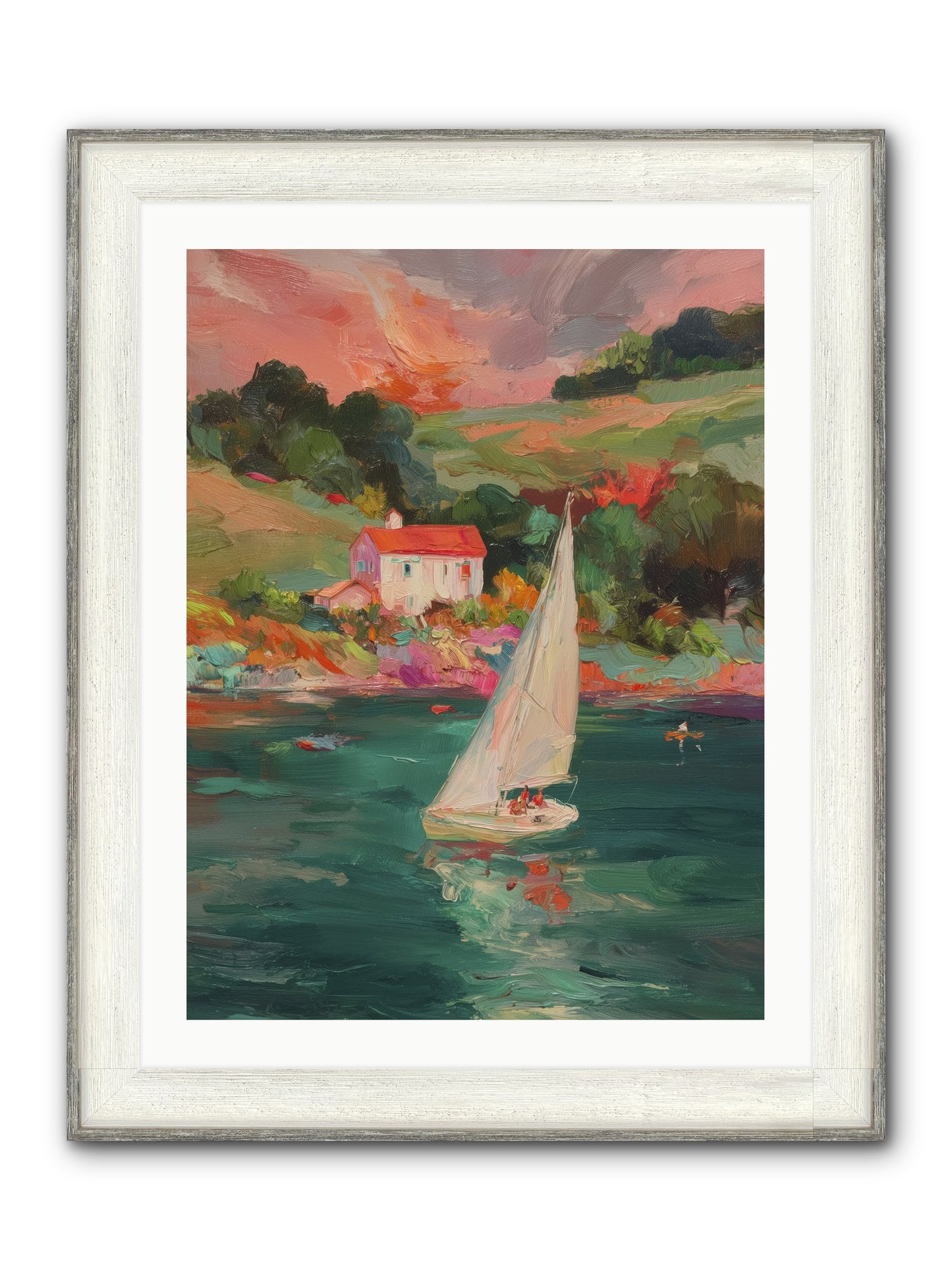 Unhurried Journeys Framed Print - Driftwood White 24x32