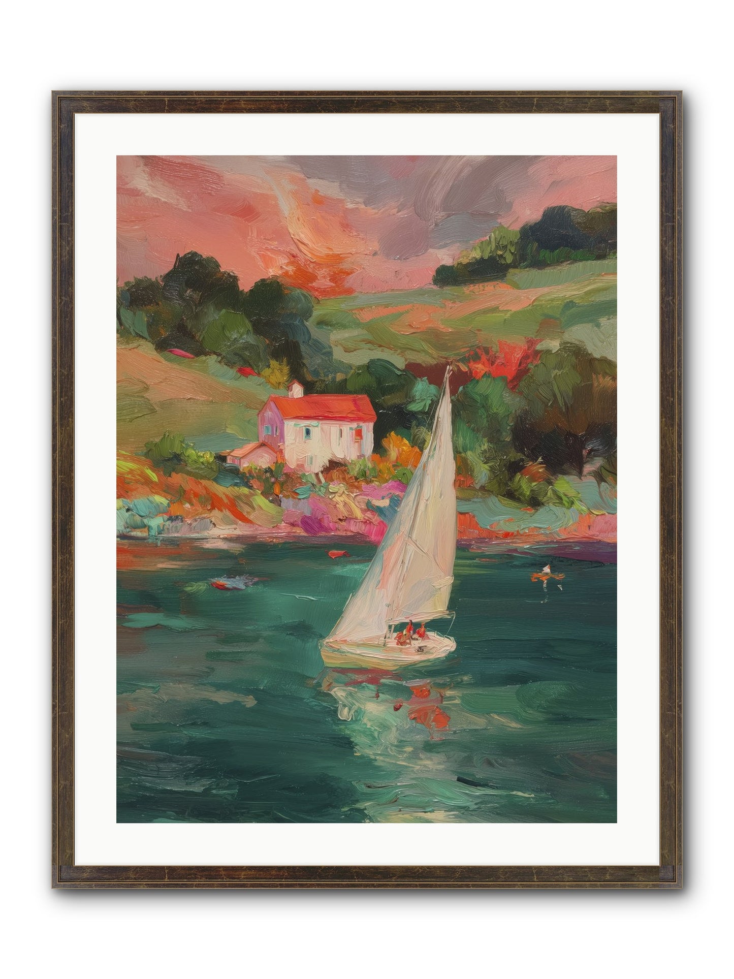Unhurried Journeys Framed Print - Slimwoods Black/Gold 24x32