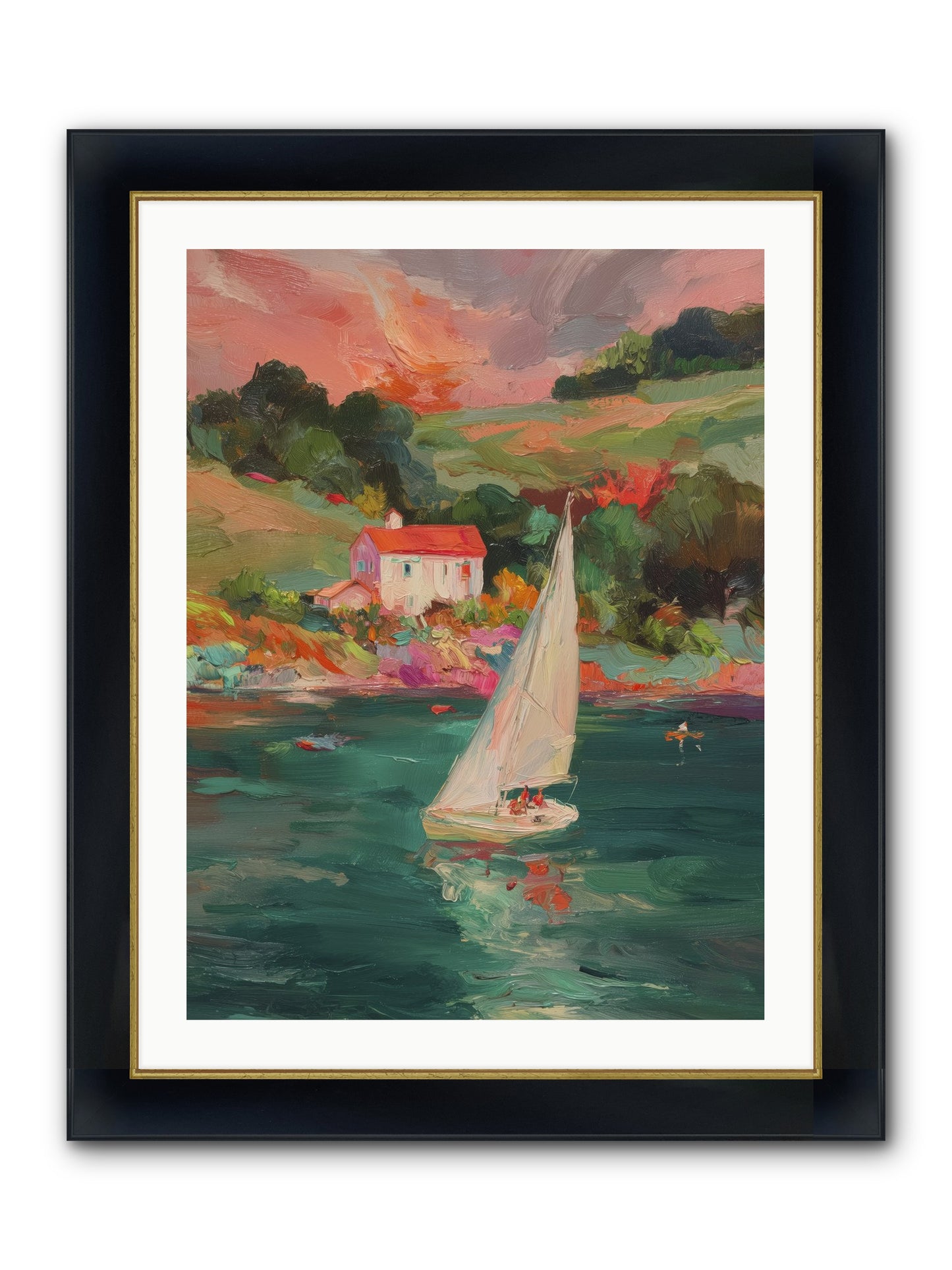 Unhurried Journeys Framed Print - Wide Black w/Gold 24x32