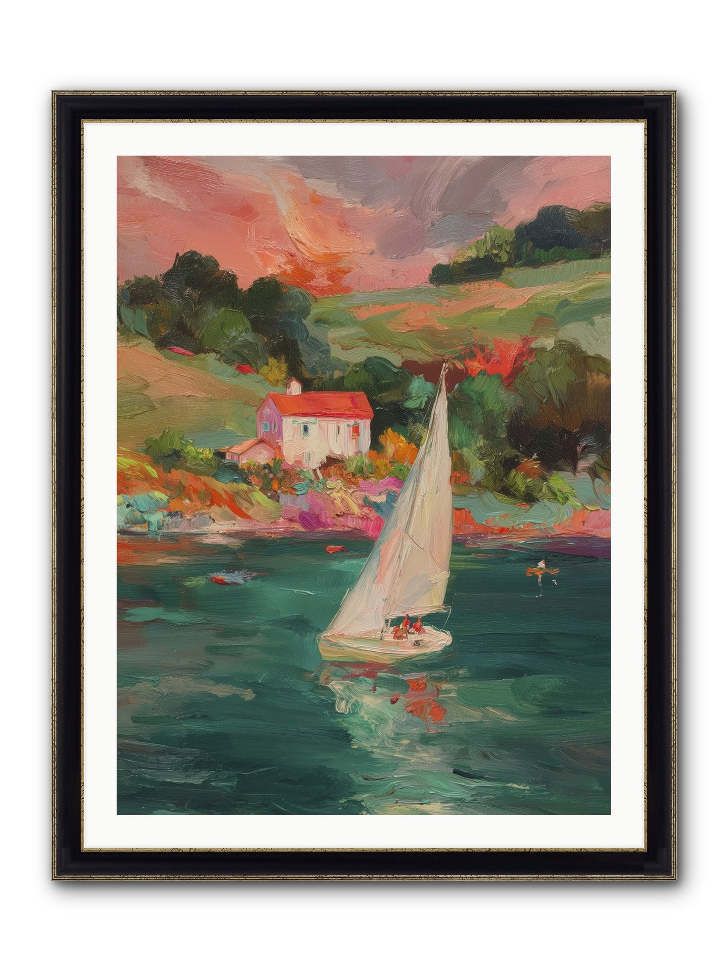 Unhurried Journeys Framed Print - Black & Gold 30x40