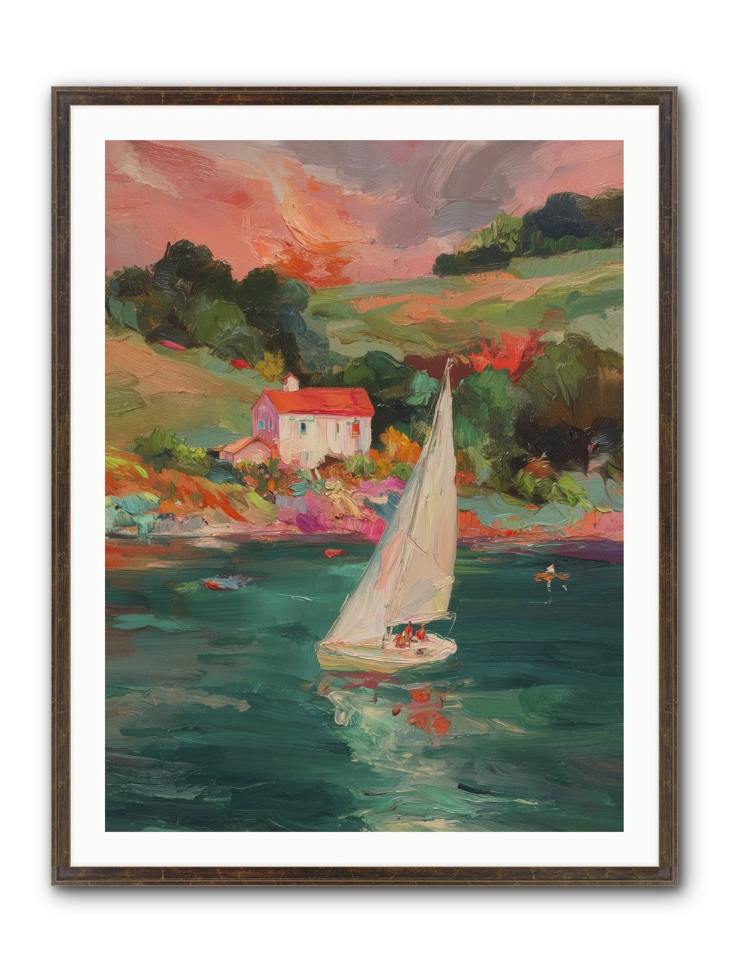 Unhurried Journeys Framed Print - Slimwoods Black/Gold 30x40