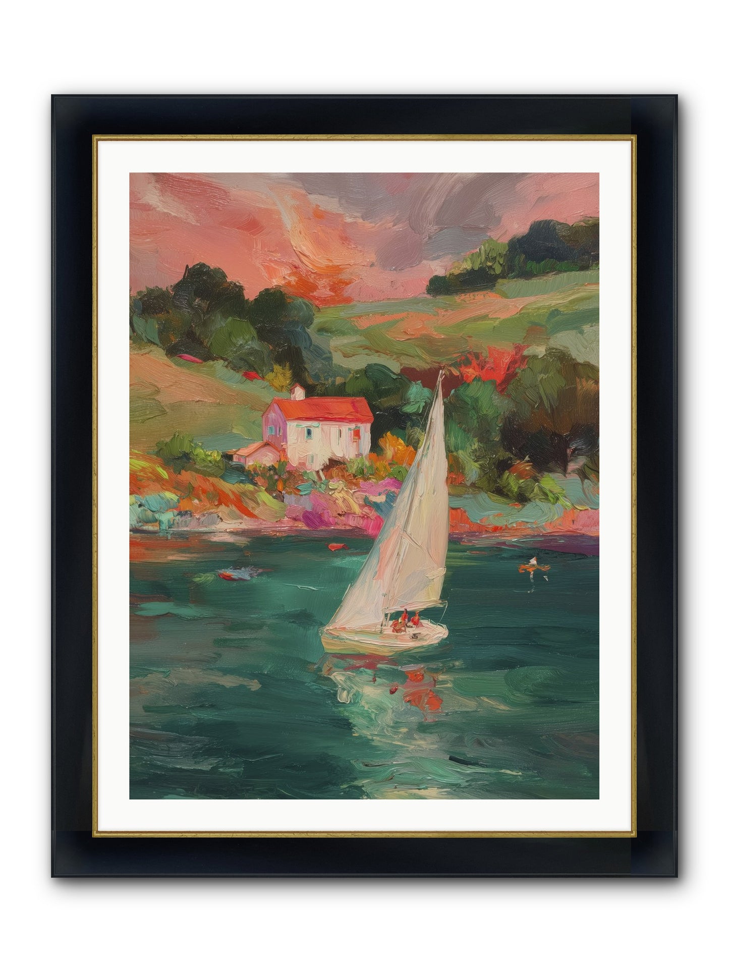 Unhurried Journeys Framed Print - Wide Black w/Gold 30x40