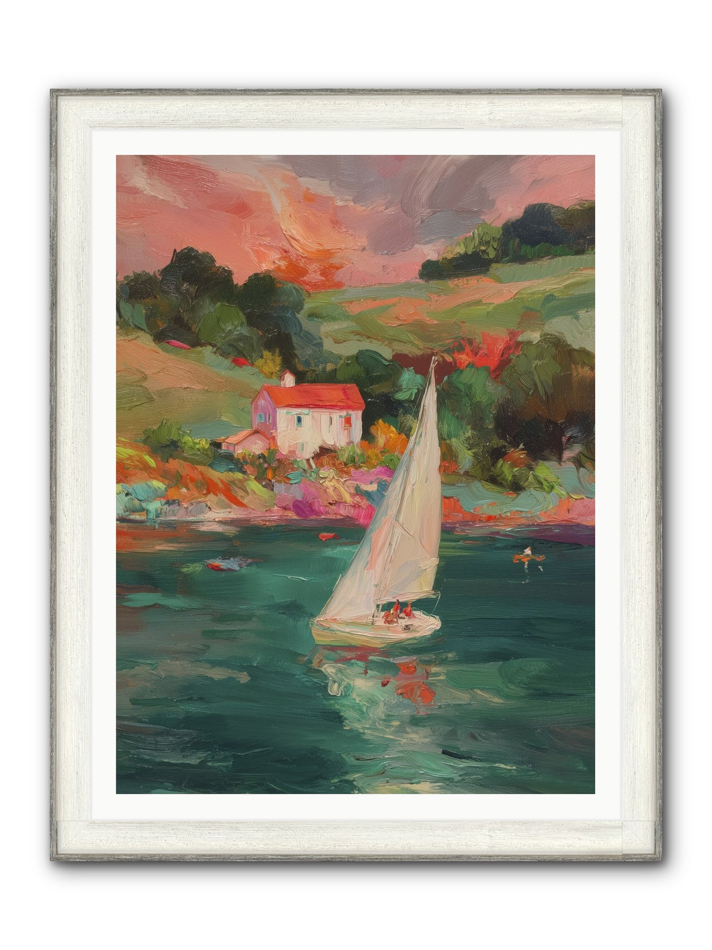 Unhurried Journeys Framed Print - Driftwood White 36x48