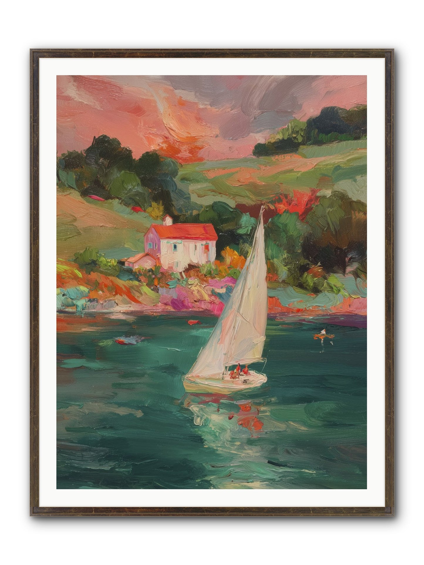 Unhurried Journeys Framed Print - Slimwoods Black/Gold 36x48