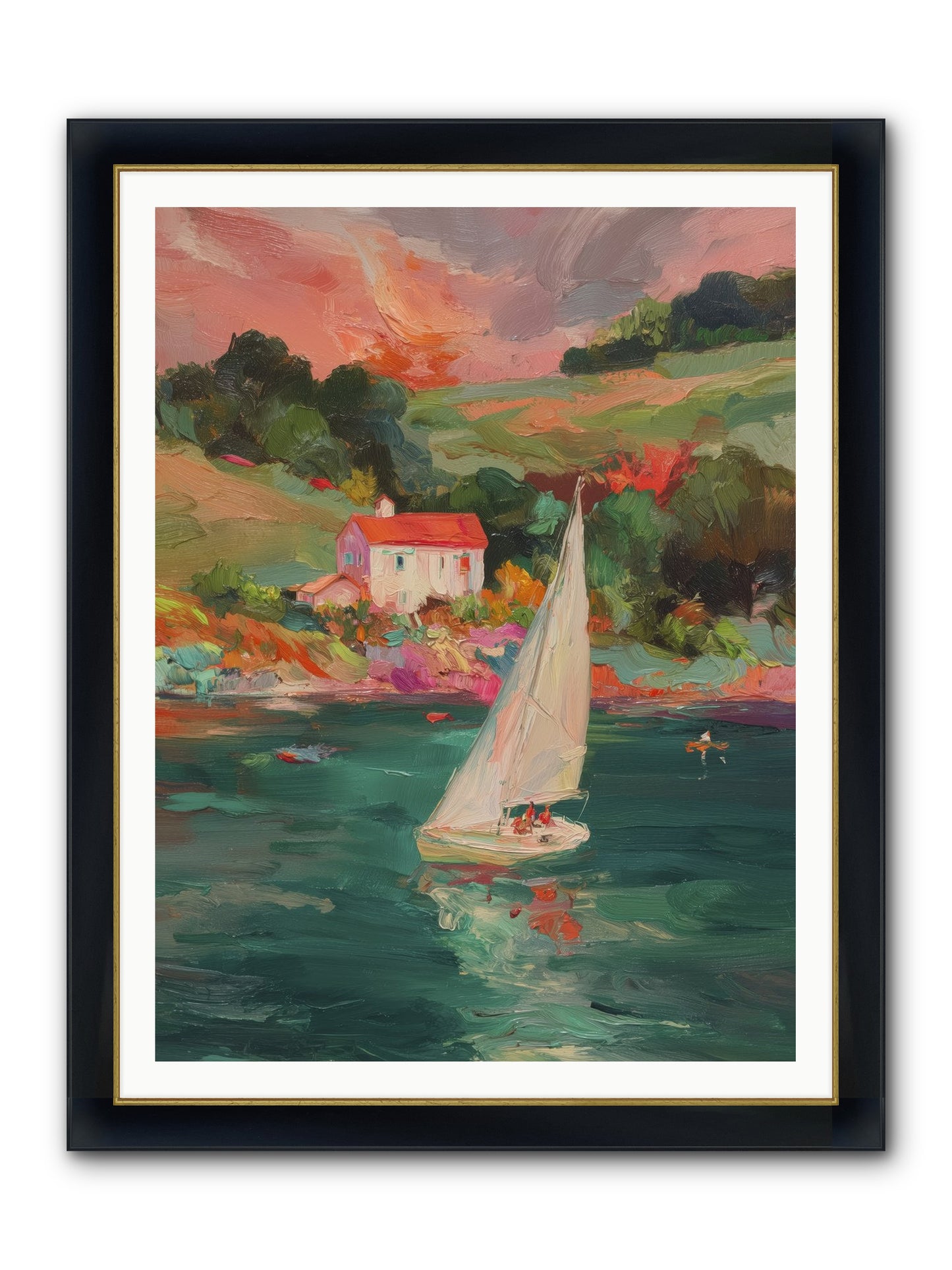 Unhurried Journeys Framed Print - Wide Black w/Gold 36x48
