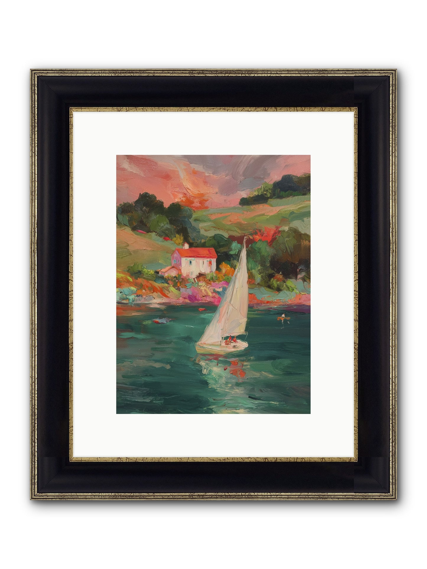 Unhurried Journeys Framed Print - Black & Gold 9x12