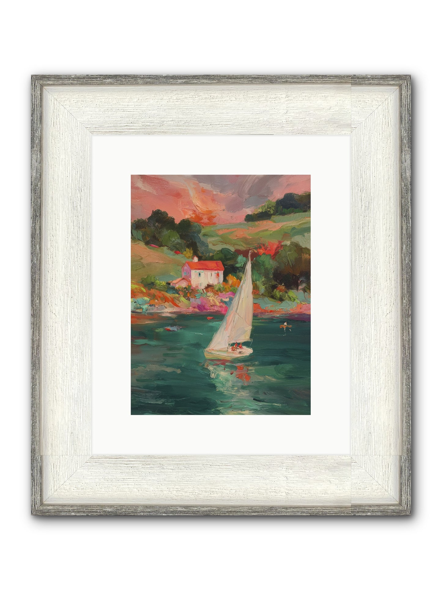 Unhurried Journeys Framed Print - Driftwood White 9x12