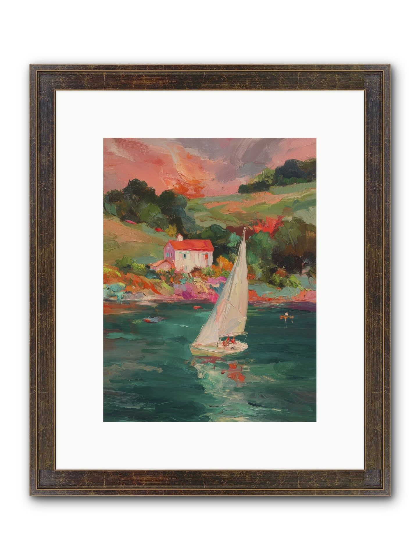 Unhurried Journeys Framed Print - Slimwoods Black/Gold 9x12