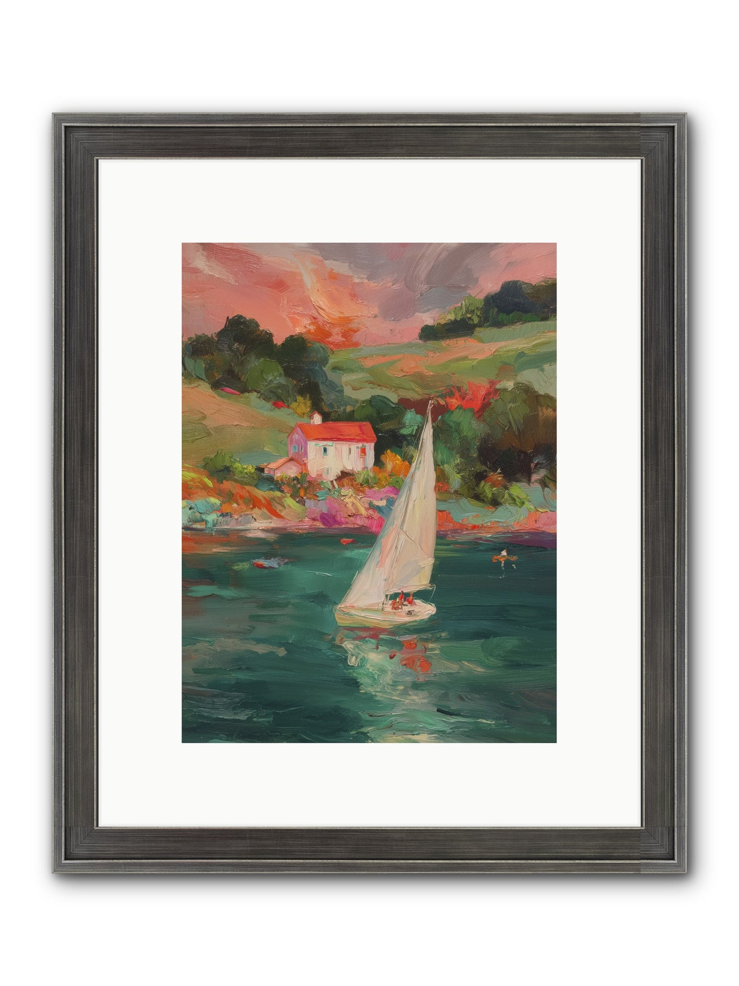 Unhurried Journeys Framed Print - Slimwoods Black/Silver 9x12