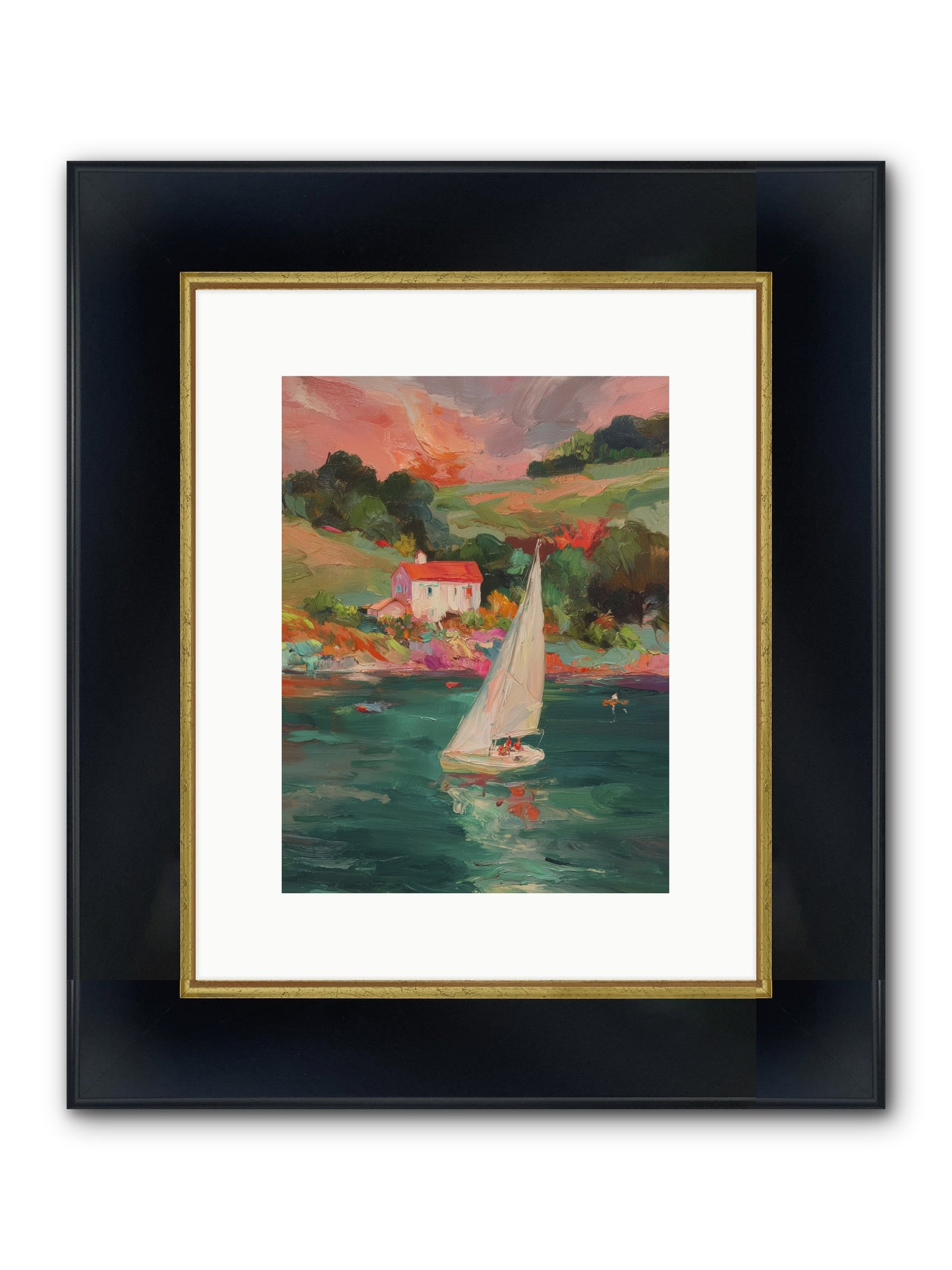 Unhurried Journeys Framed Print - Wide Black w/Gold 9x12
