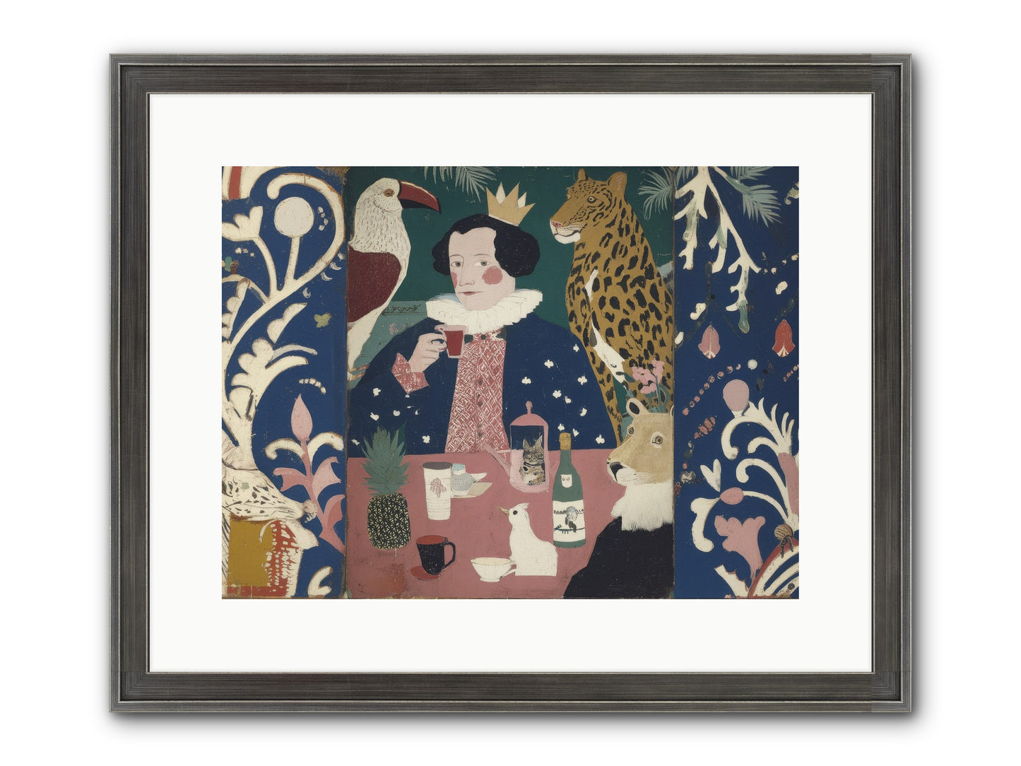 Unlikely Friends Framed Print - Slimwoods Black/Silver 16x12