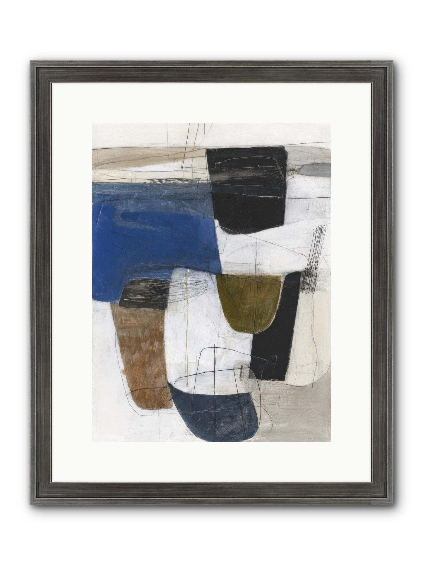 Unseen Current Framed Print - Slimwoods Black/Silver 12x16