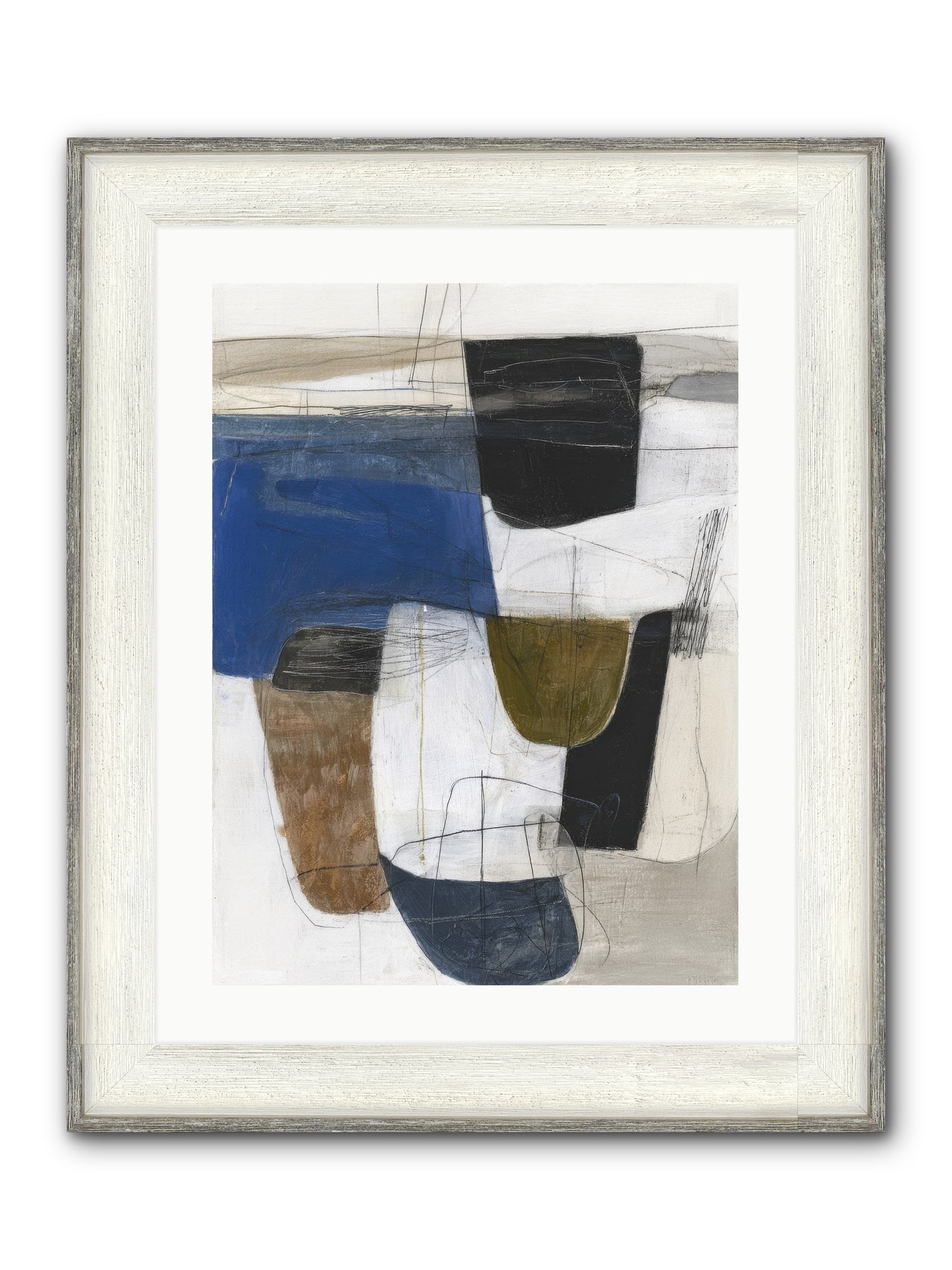 Unseen Current Framed Print - Driftwood White 18x24